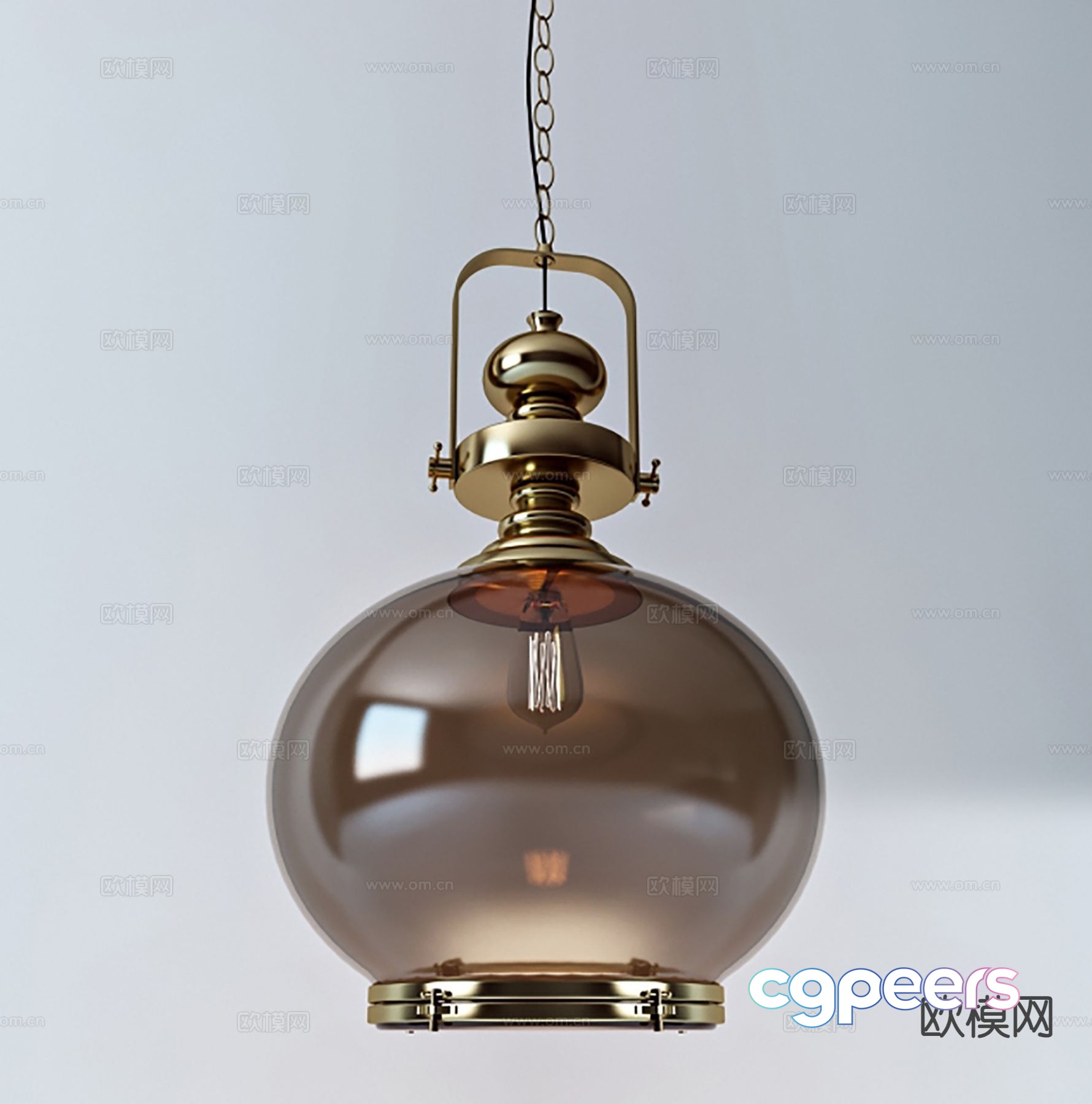 Light luxury glass chandelier 3d model Light luxury glass chandelier 3d model