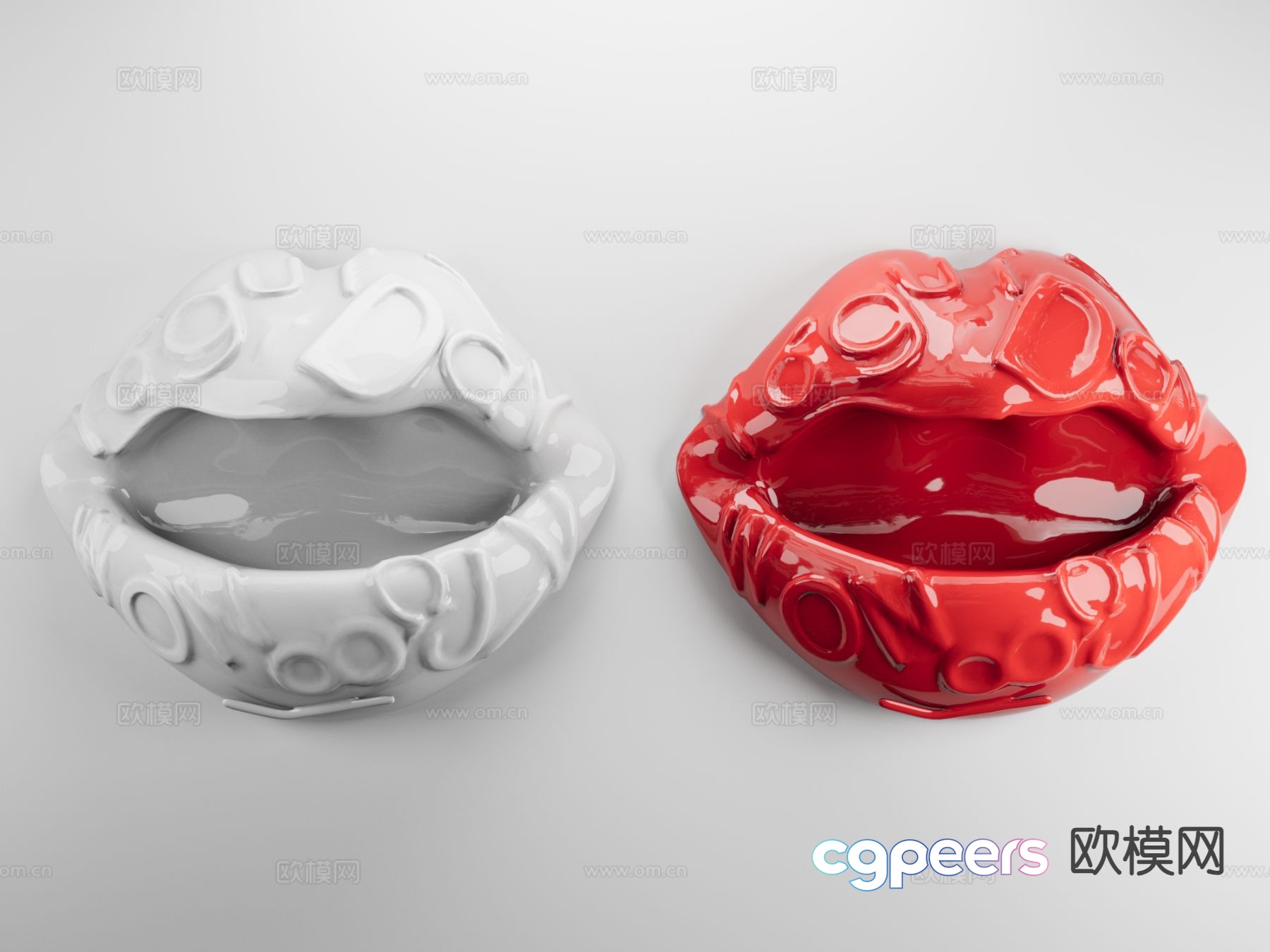 Modern red lip wall decoration lip wall decoration 3d model Modern red lip wall decoration lip wall decoration 3d model