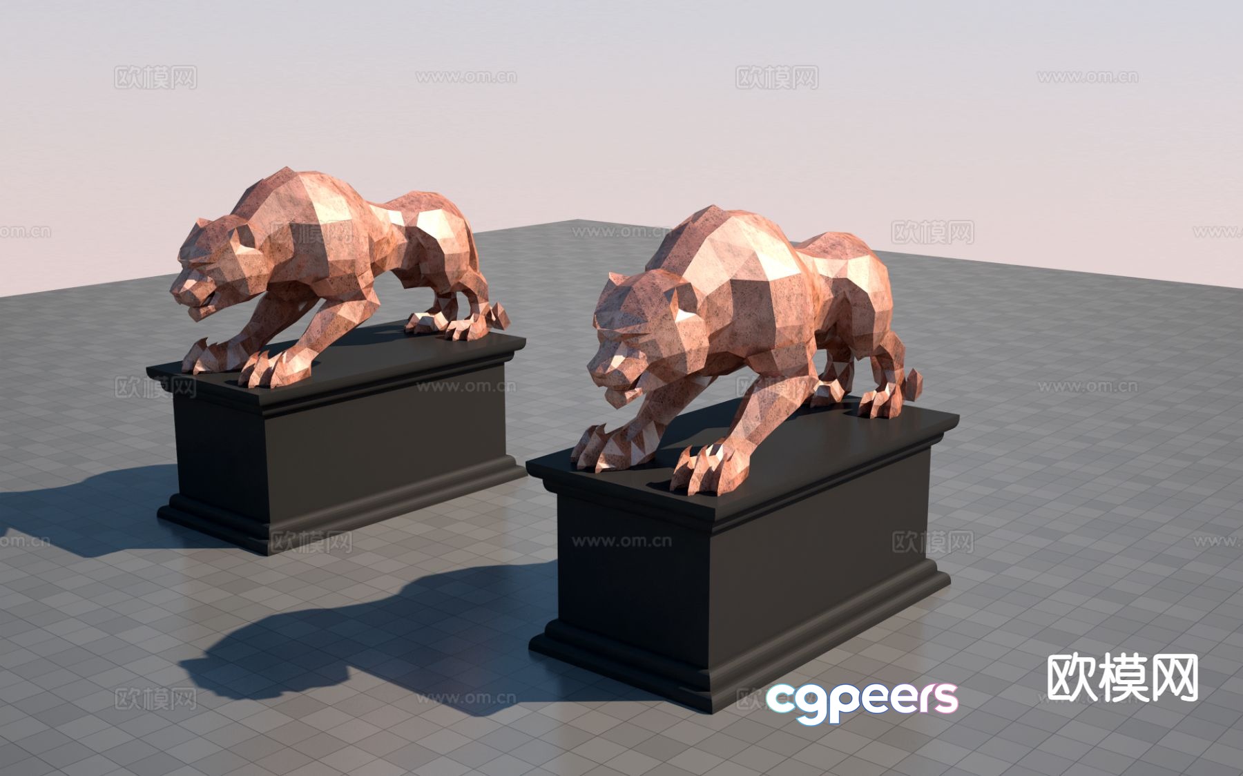 Leopard sculpture 3d model Leopard sculpture 3d model
