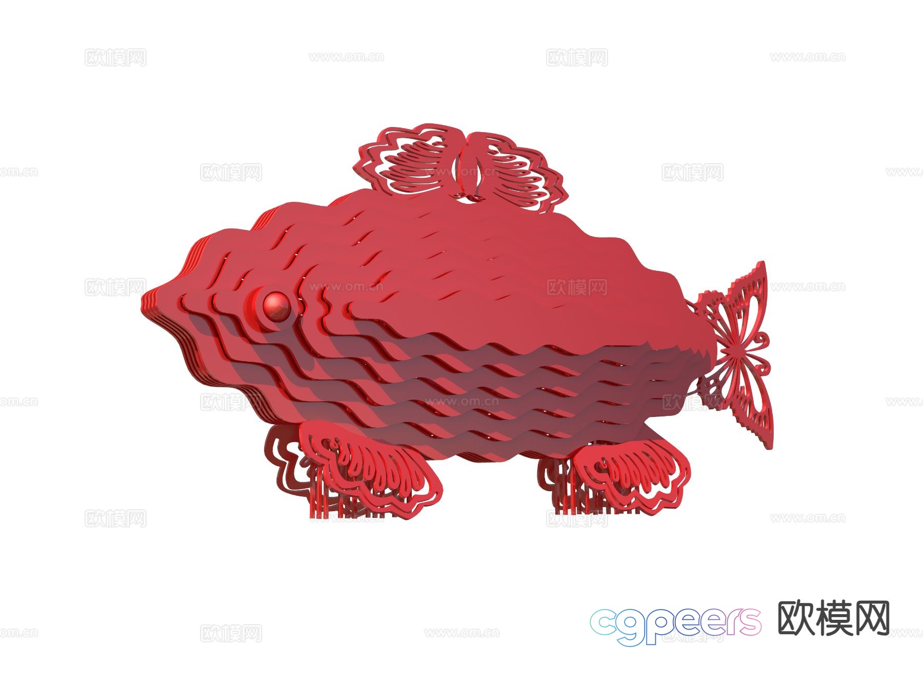 Modern fish sculpture 3d model Modern fish sculpture 3d model