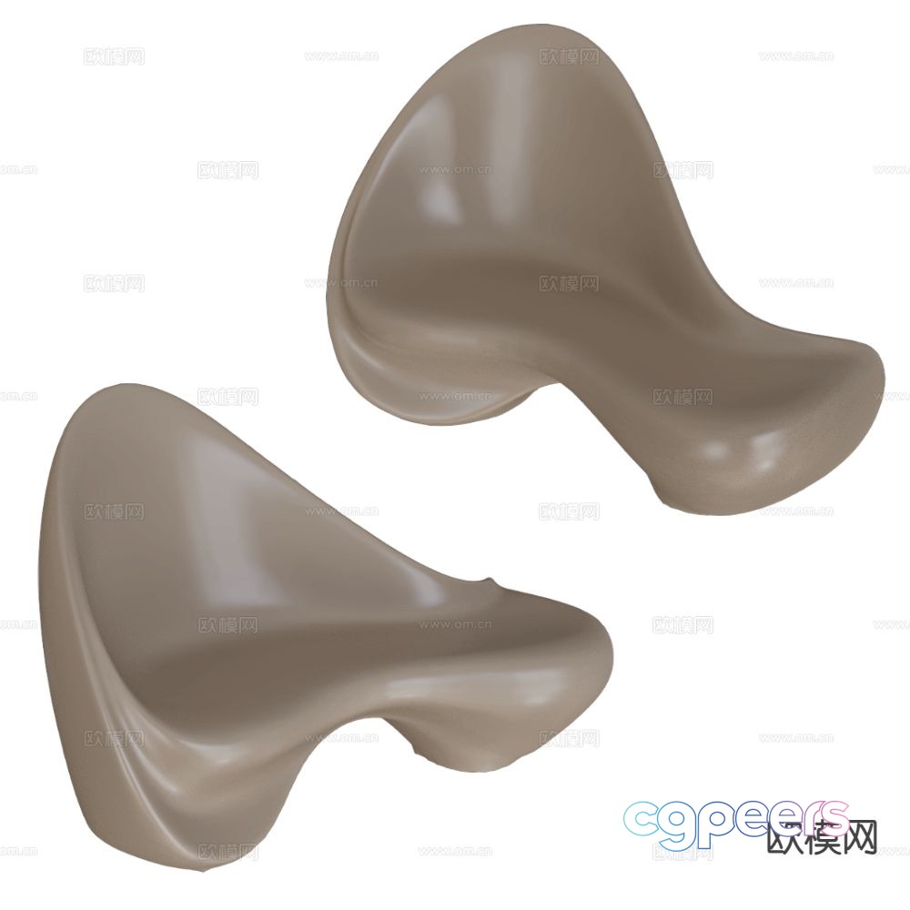 Serralunga shaped sofa 3d model Serralunga shaped sofa 3d model