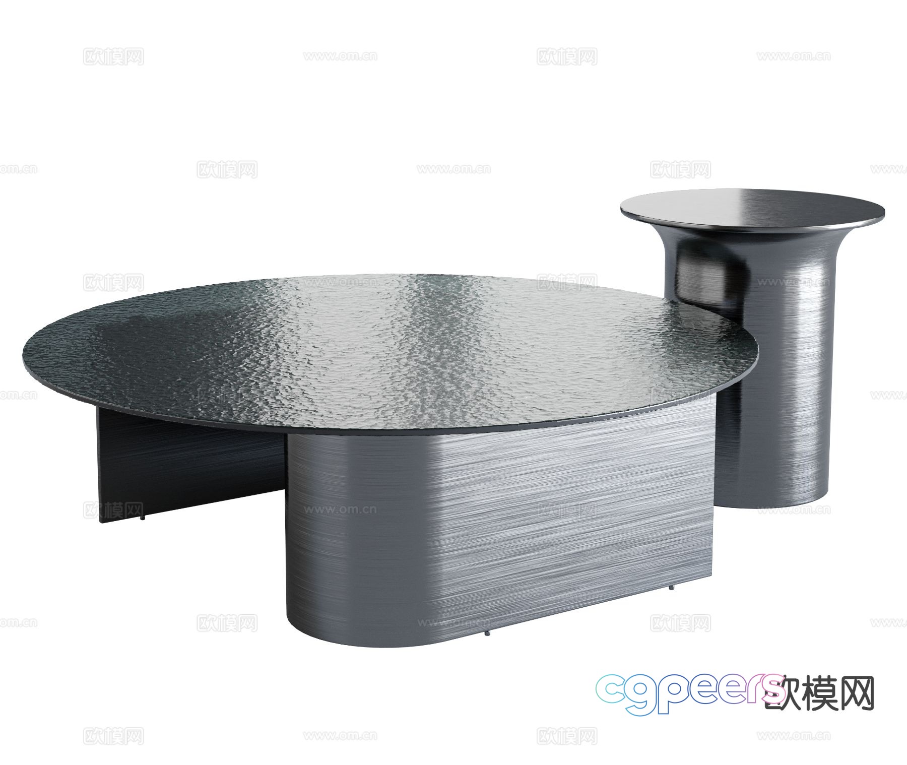 Modern double coffee table 3d model Modern double coffee table 3d model