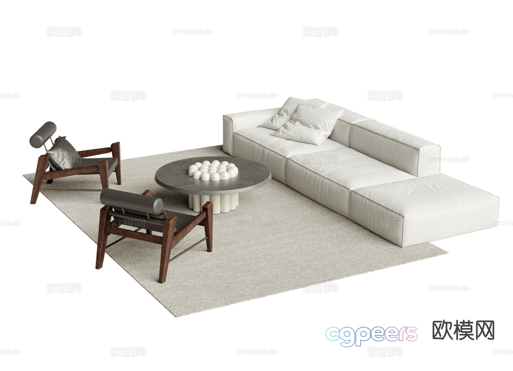 Modern modular sofa upholstered sofa 3d model Modern modular sofa upholstered sofa 3d model