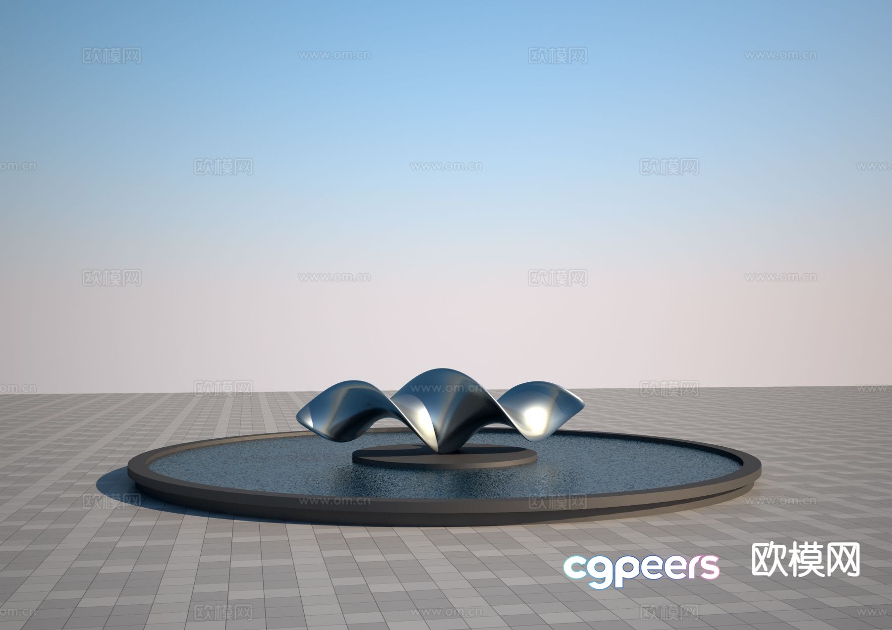 Abstract geometric sculpture 3d model Abstract geometric sculpture 3d model