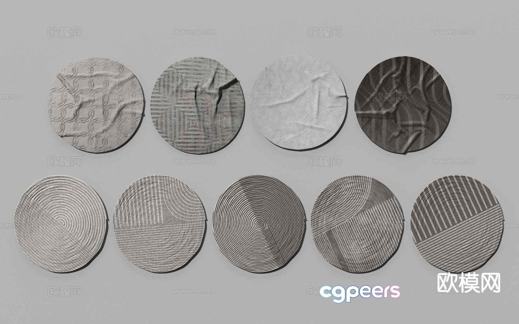 Modern carpet round carpet 3d model Modern carpet round carpet 3d model