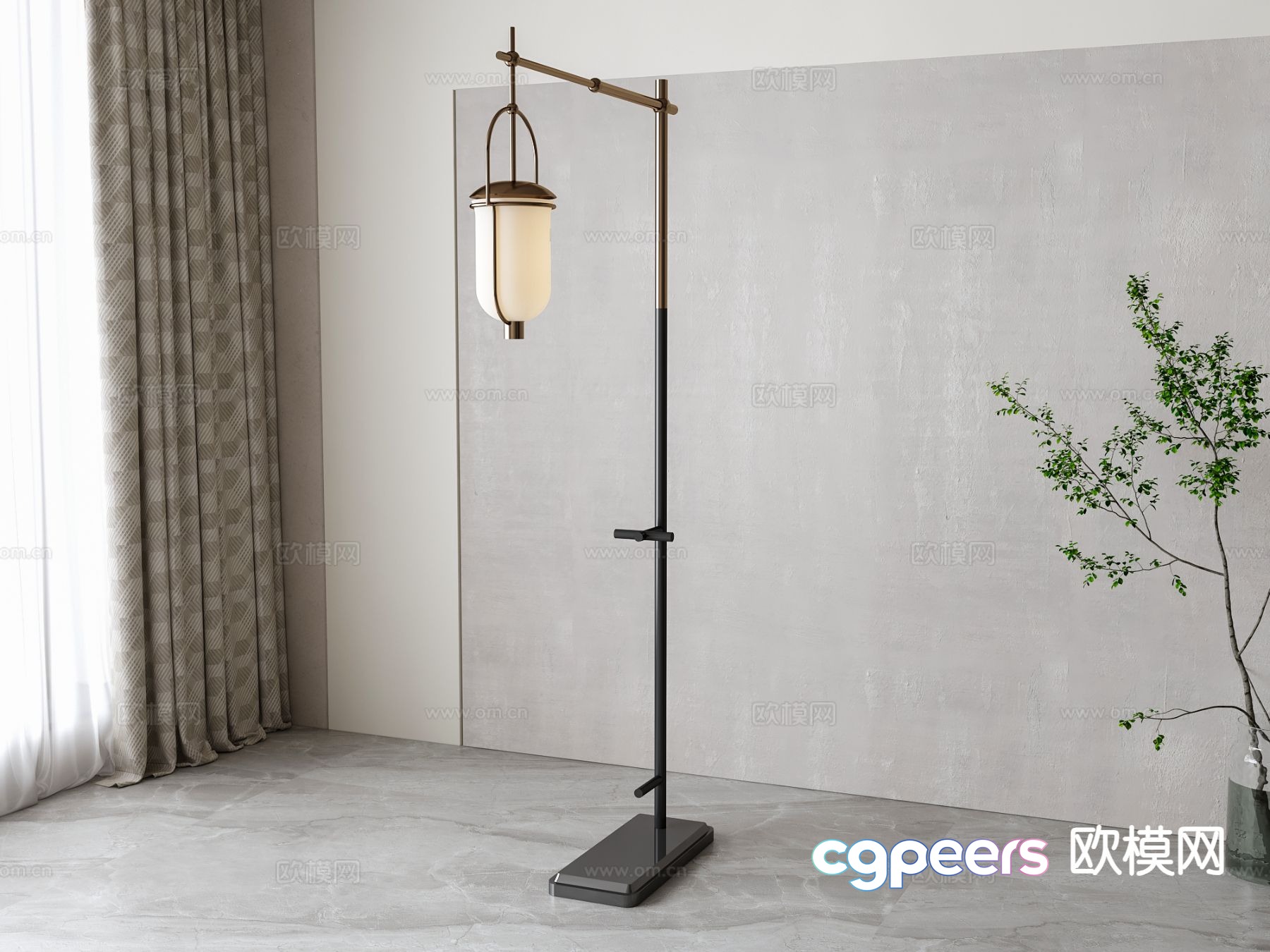 New Chinese style floor lamp 3d model New Chinese style floor lamp 3d model