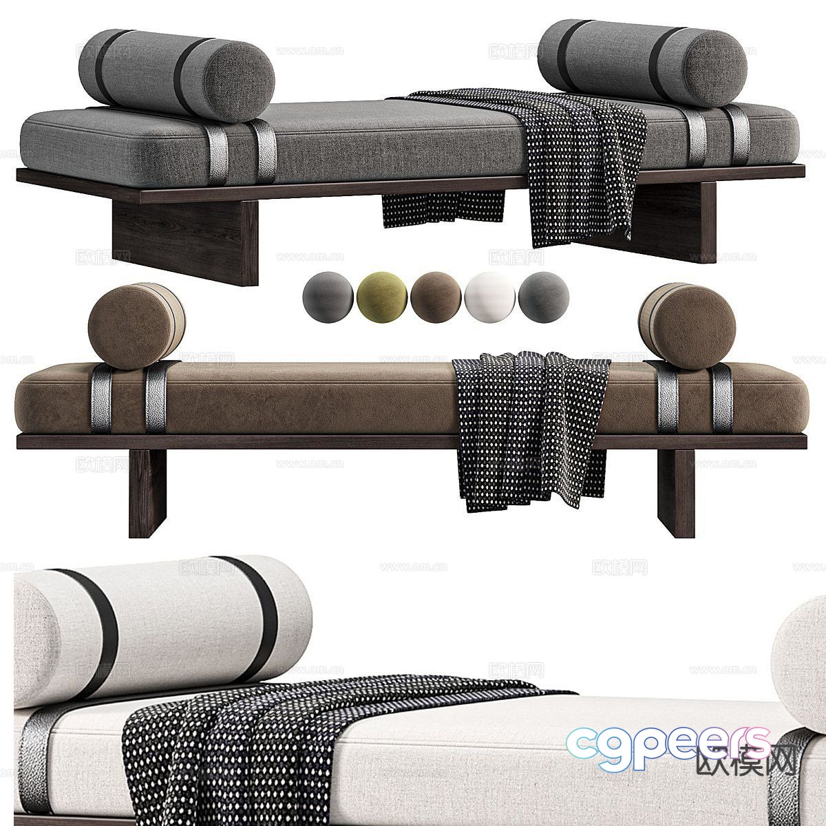 Modern footrest bedside stool sofa stool 3d model Modern footrest bedside stool sofa stool 3d model