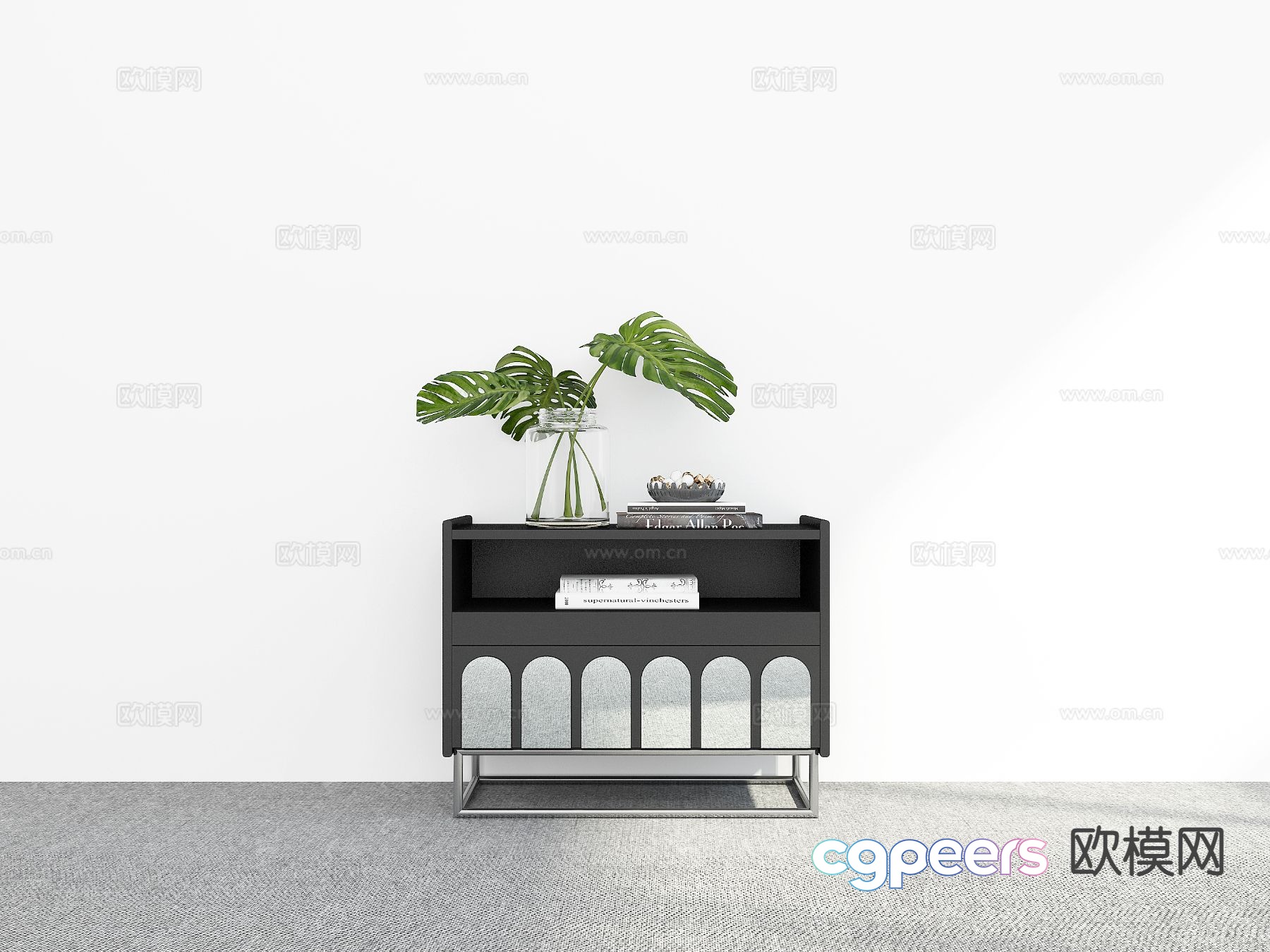 Modern bedside table 3d model Modern bedside table 3d model
