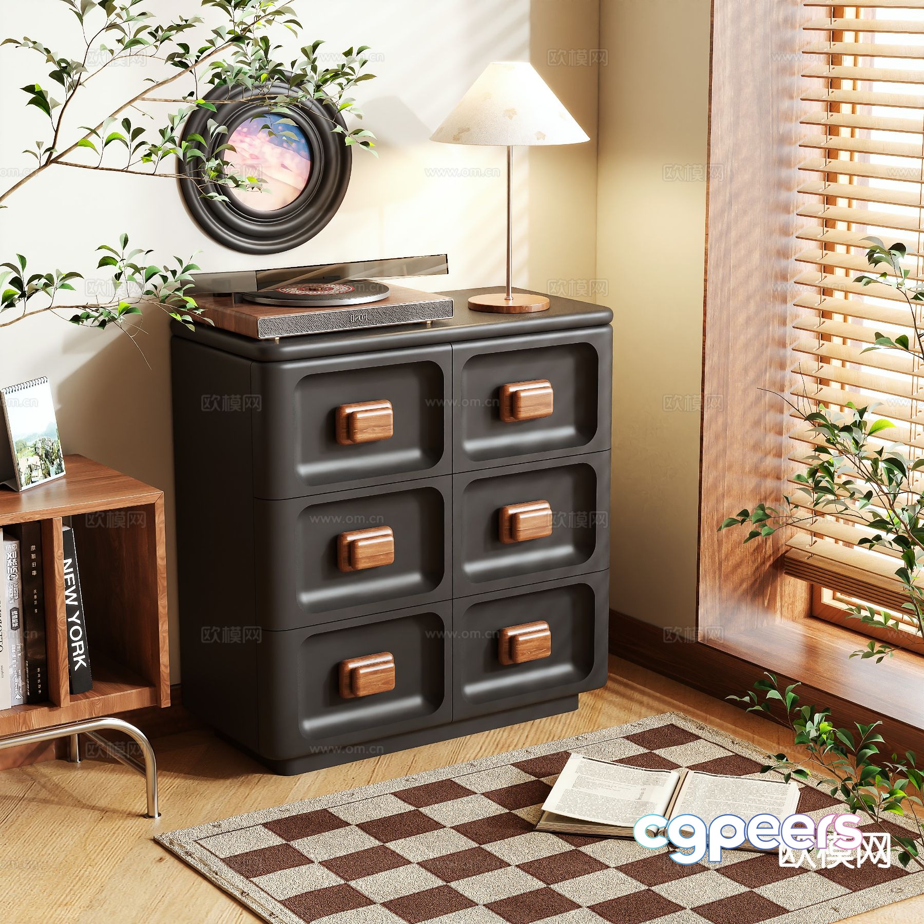 Medieval style chest of drawers 3D model Medieval style chest of drawers 3D model