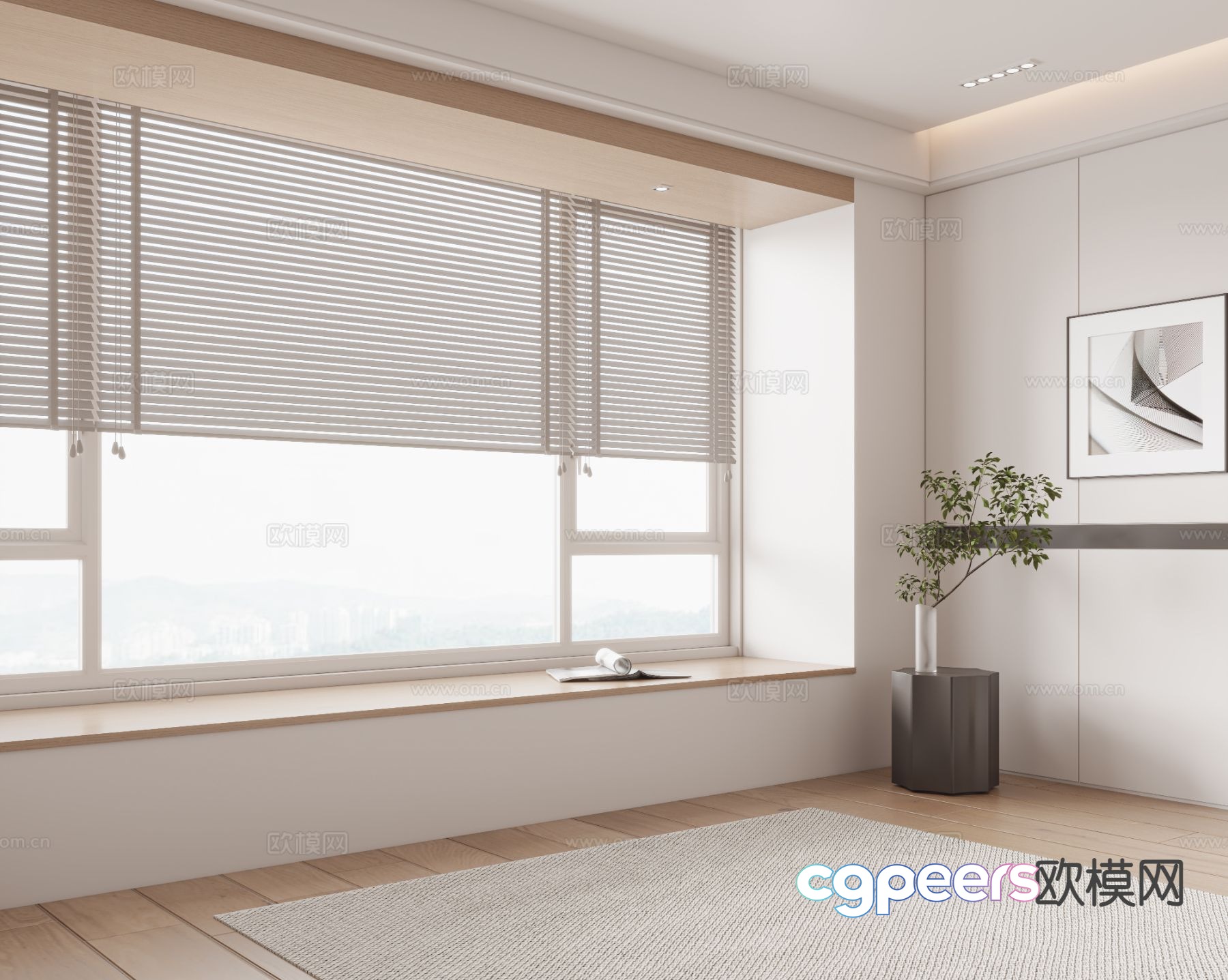 Modern Venetian Blinds 3d model Modern Venetian Blinds 3d model