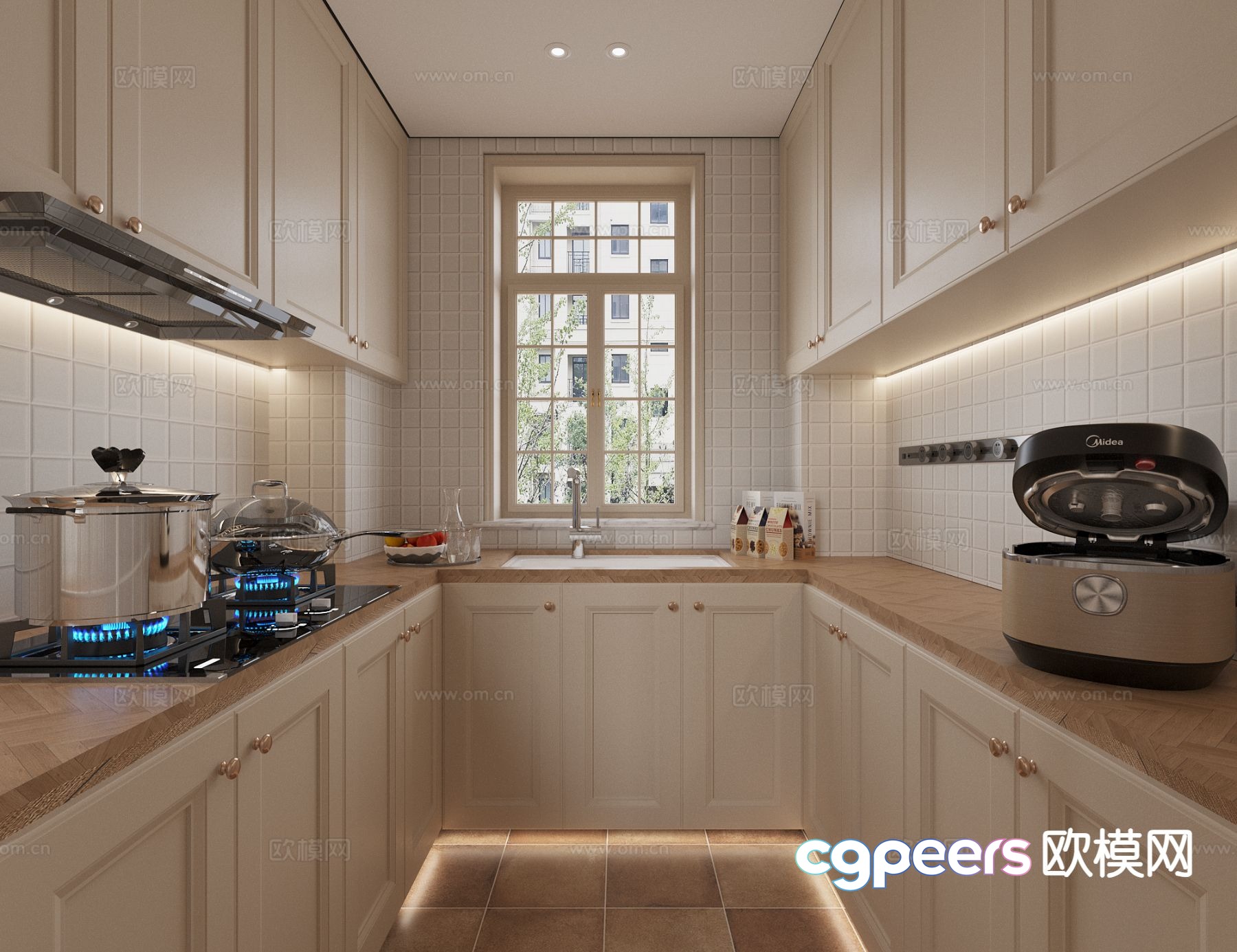 French kitchen cabinet 3d model French kitchen cabinet 3d model
