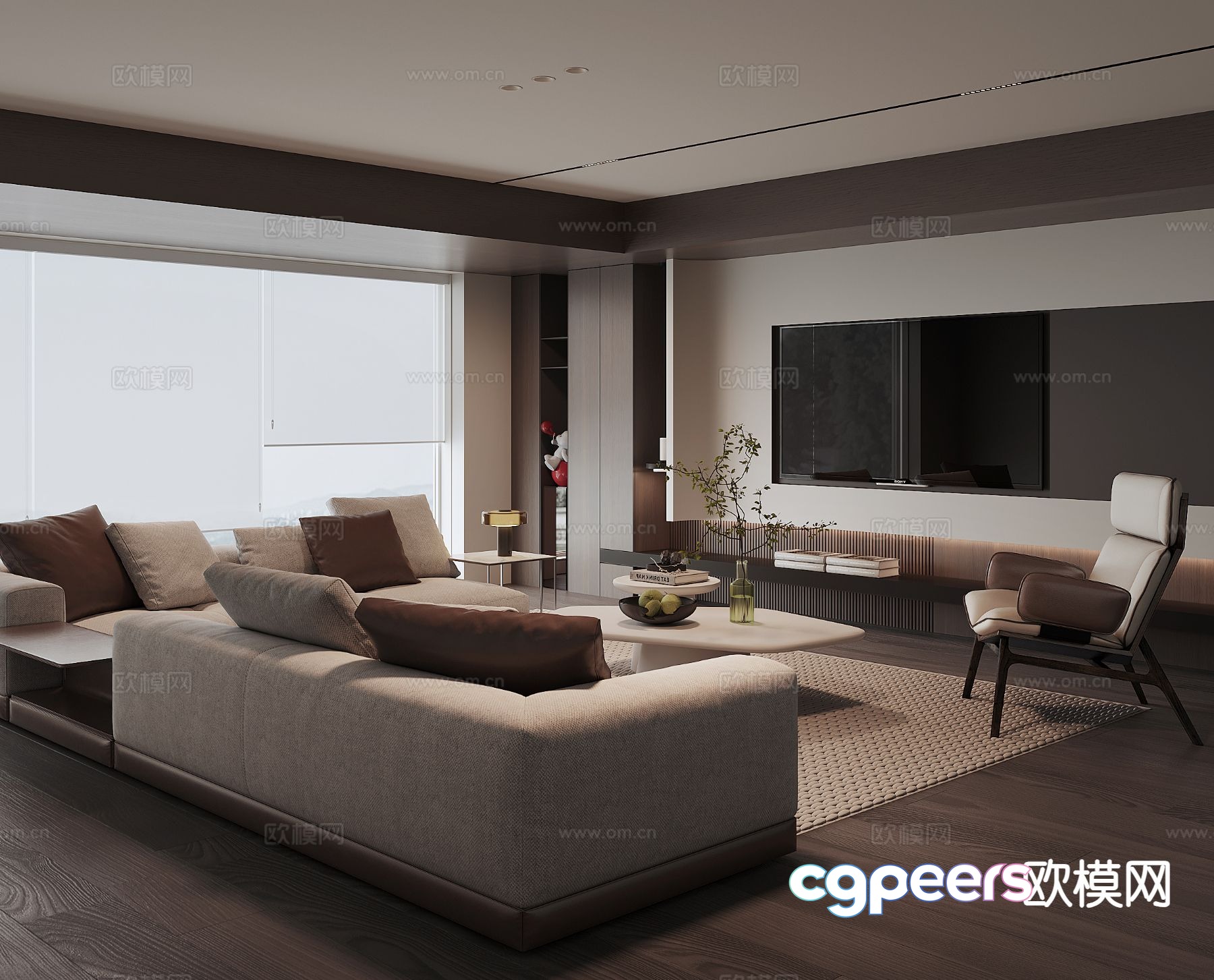 Modern living room 3d model Modern living room 3d model