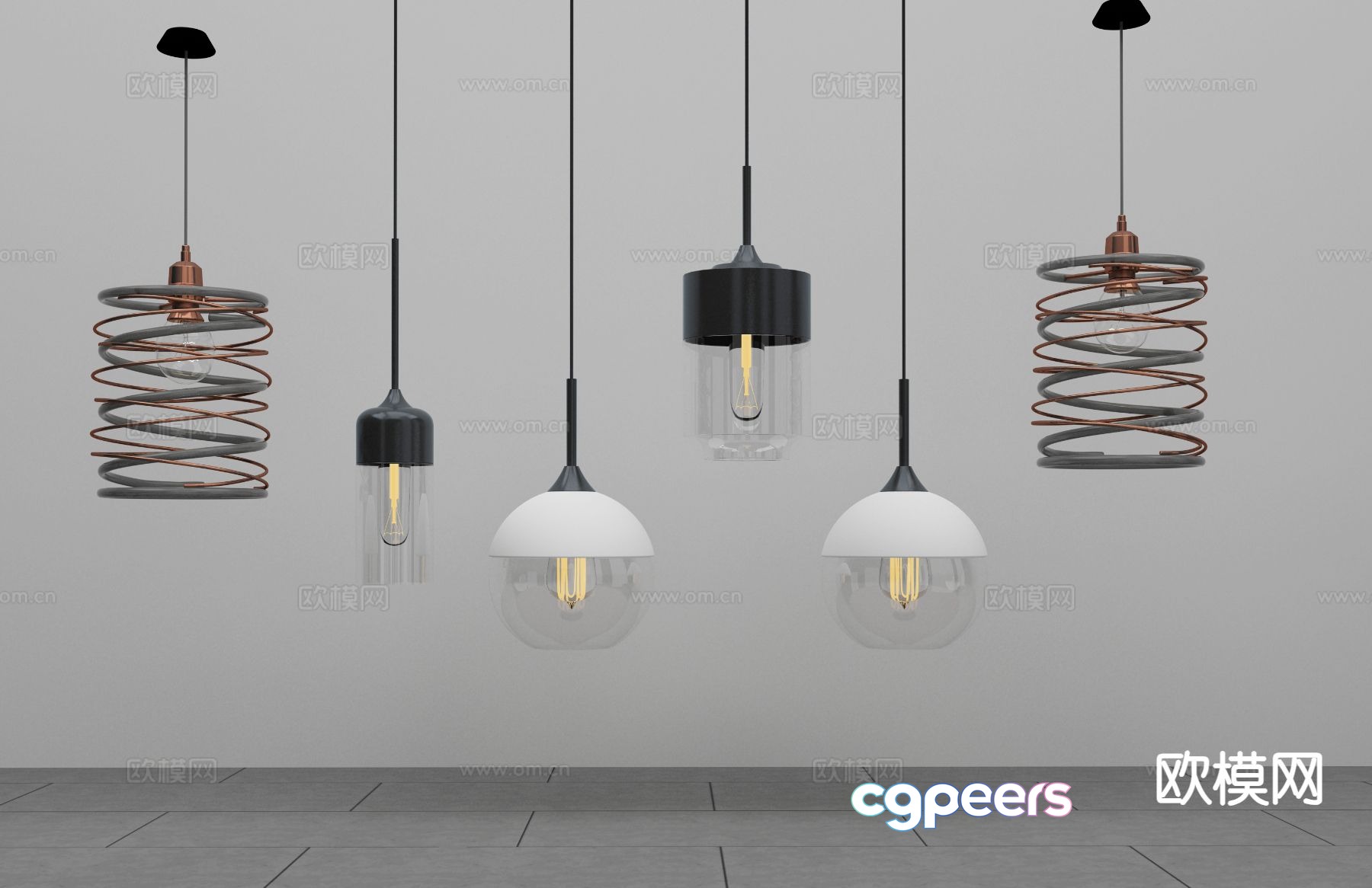 Modern chandelier 3d model Modern chandelier 3d model