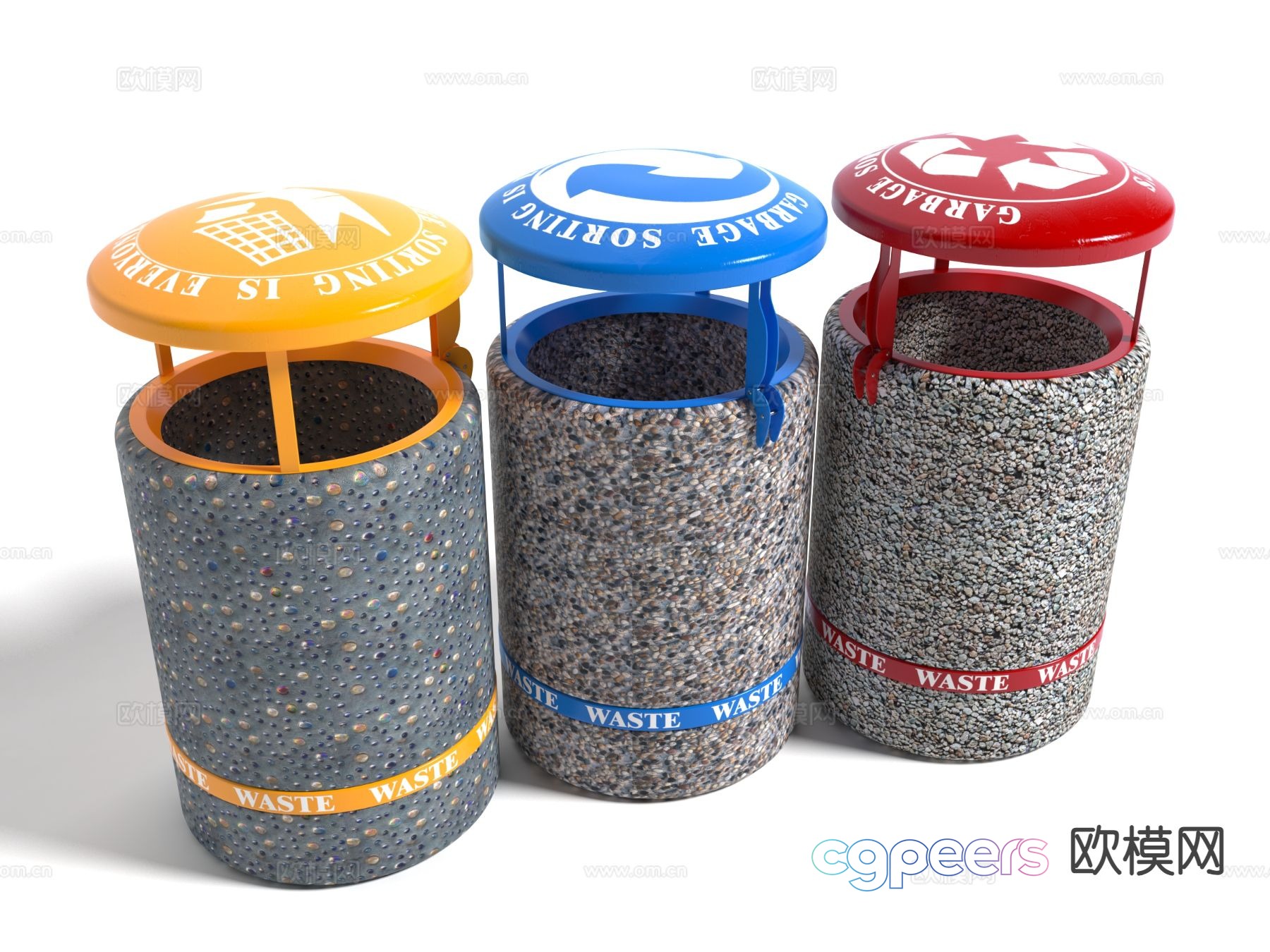Modern trash can trash can 3d model
