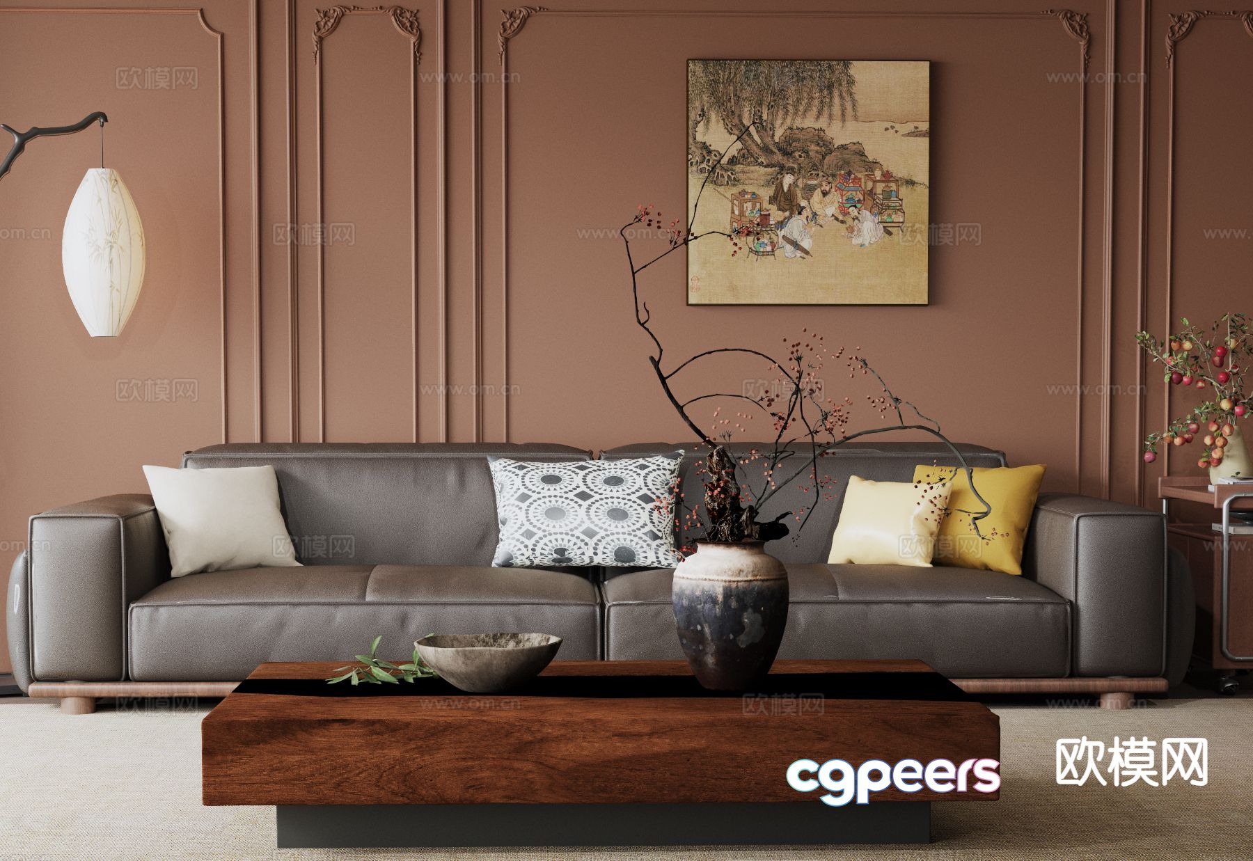 French sofa set 3d model French sofa set 3d model