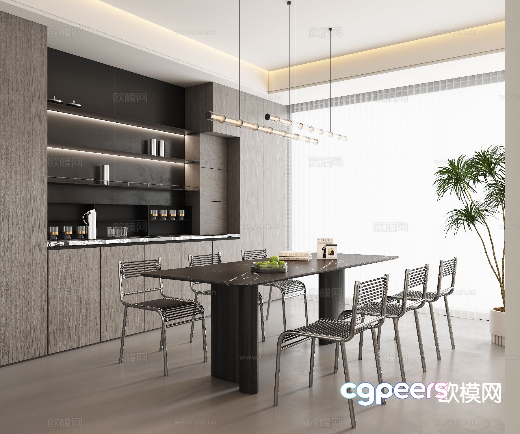 Simple restaurant 3d model Simple restaurant 3d model