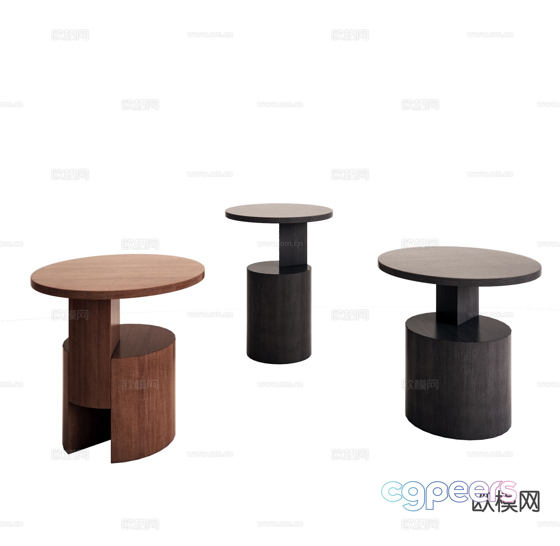 Medieval corner table round table side table 3D model Medieval corner table round table side table 3D model