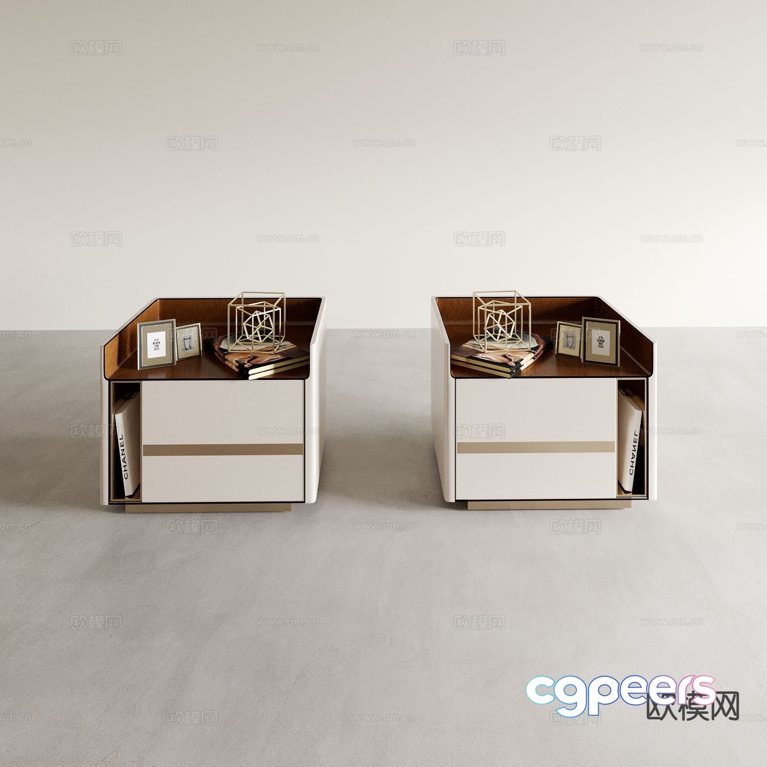 Italian bedside table 3d model Italian bedside table 3d model