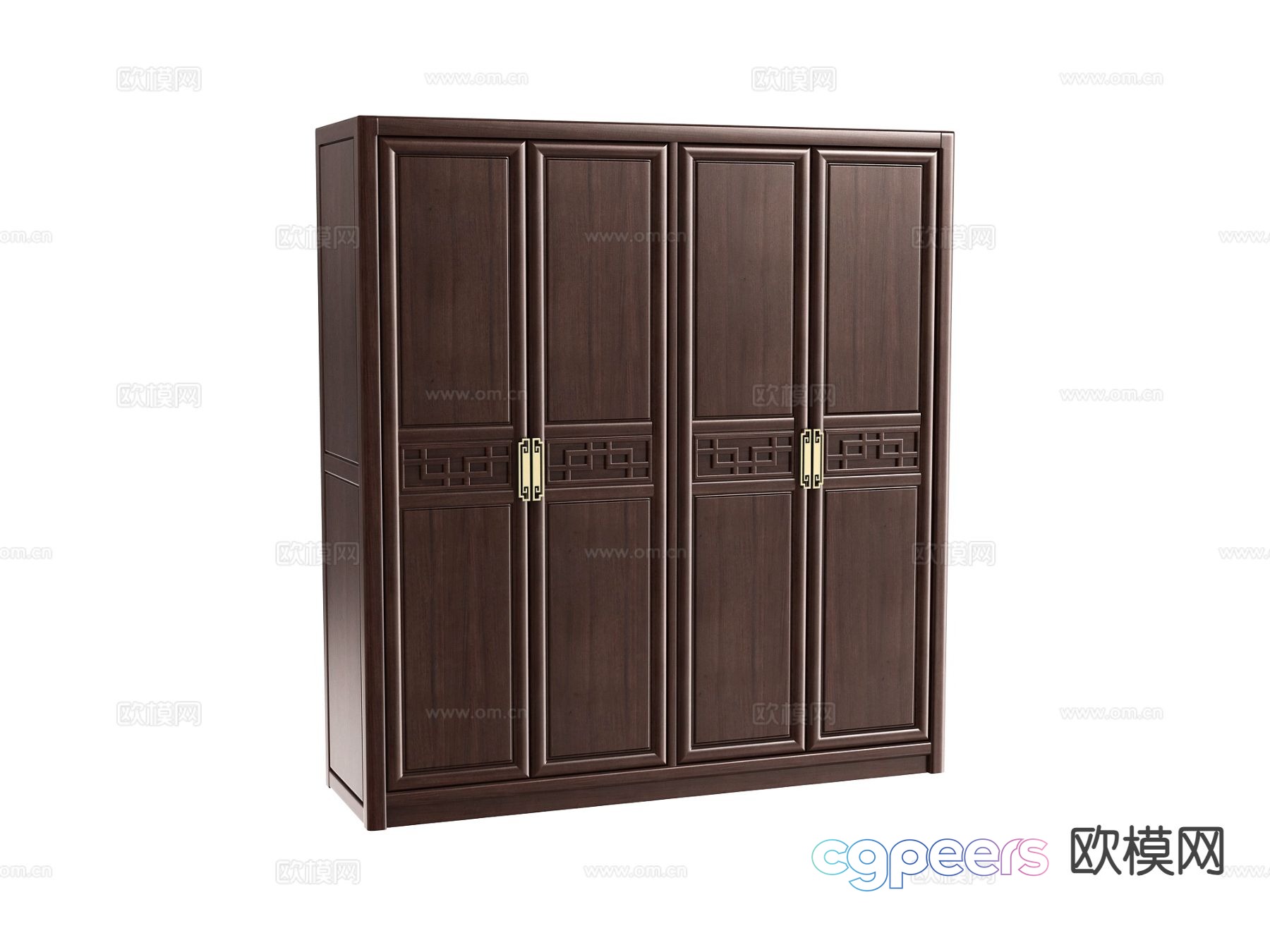 New Chinese style wardrobe wardrobe 3d model New Chinese style wardrobe wardrobe 3d model