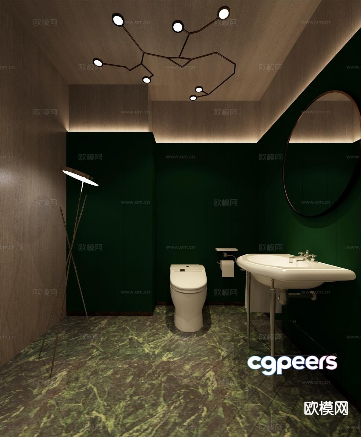 Modern bathroom toilet 3d model Modern bathroom toilet 3d model