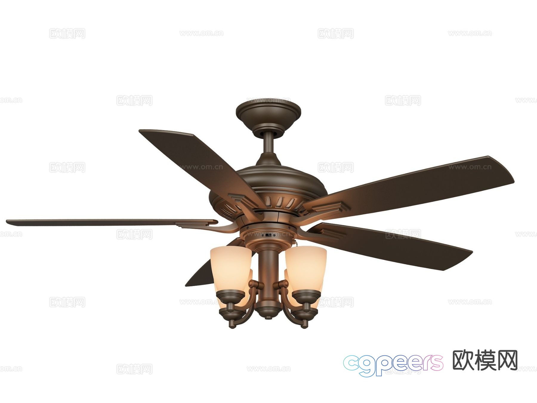 Medieval style ceiling fan lamp fan chandelier 3d model Medieval style ceiling fan lamp fan chandelier 3d model