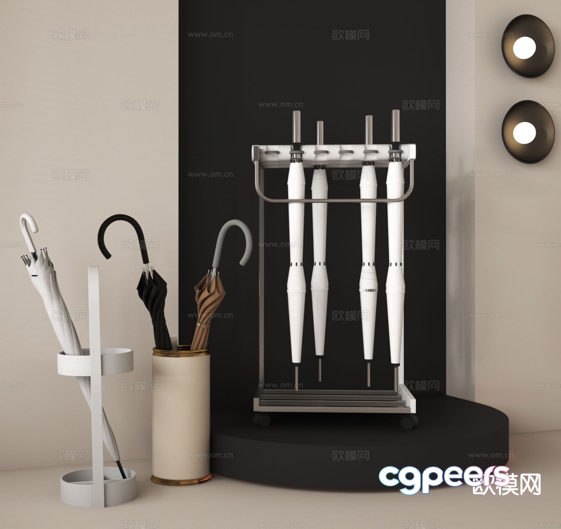 Umbrella umbrella stand umbrella storage bucket 3d model Umbrella umbrella stand umbrella storage bucket 3d model