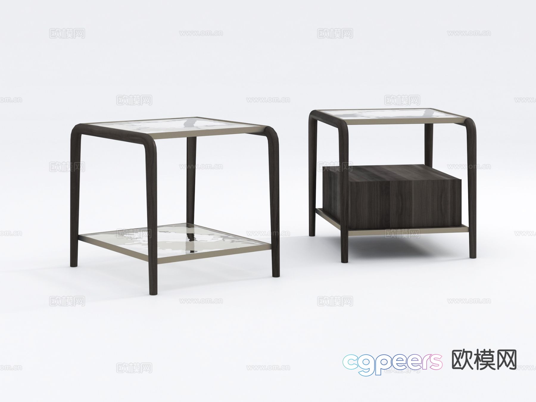Modern bedside table 3d model Modern bedside table 3d model