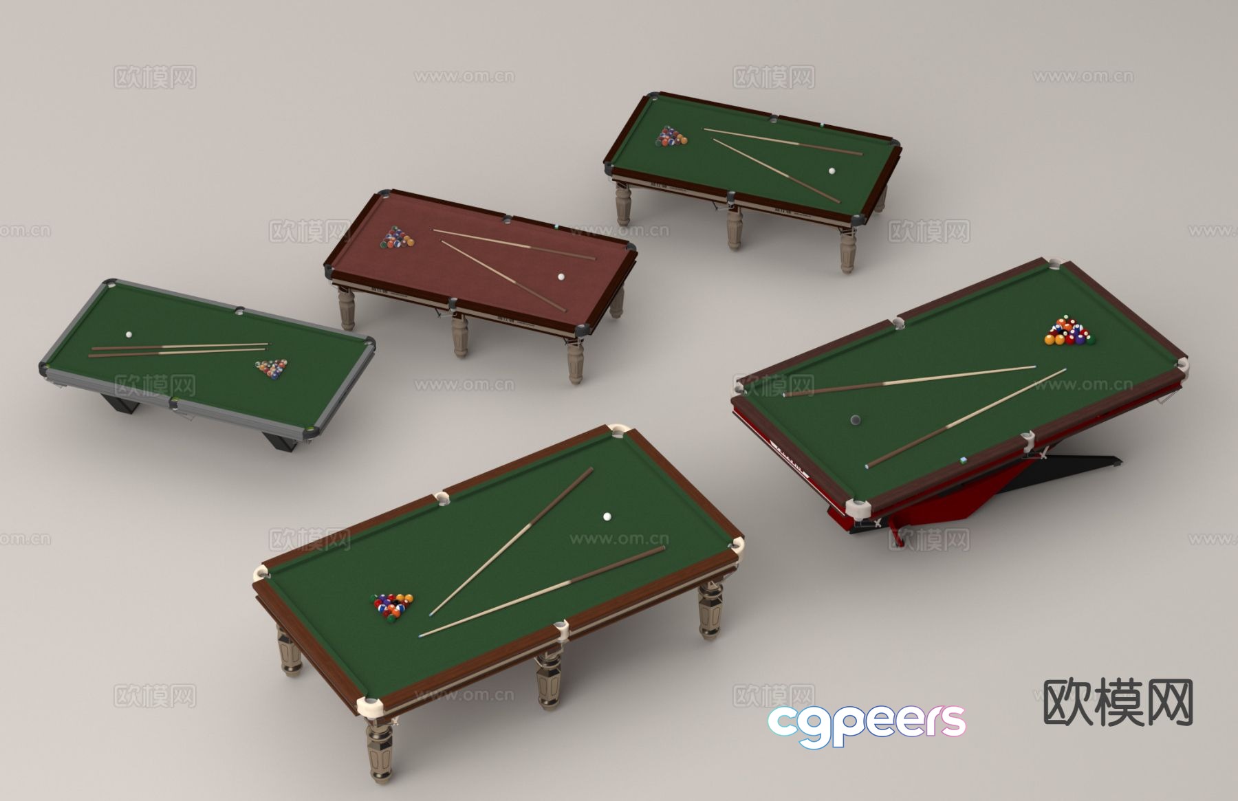 Pool table billiard case cue 3d model Pool table billiard case cue 3d model