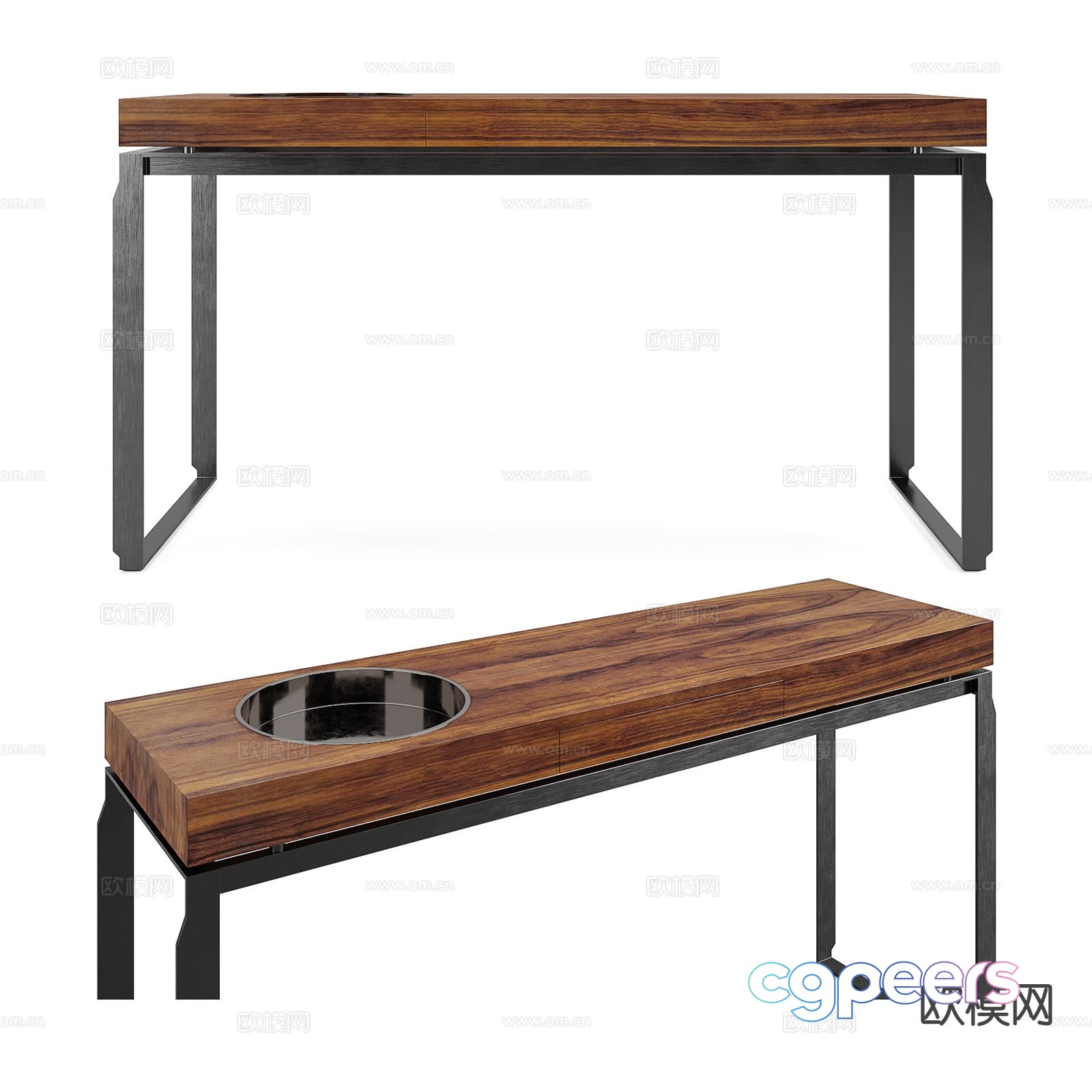 3D model of end view table and entrance table 3D model of end view table and entrance table