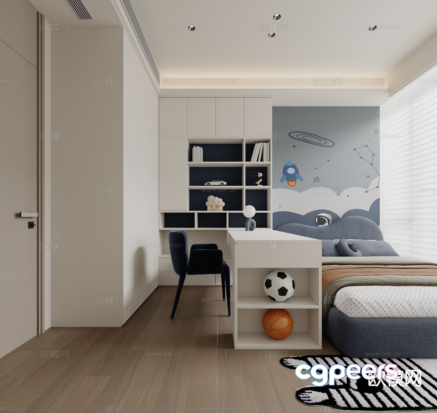 Tatami children’s room boy’s room 3d model Tatami children’s room boy’s room 3d model