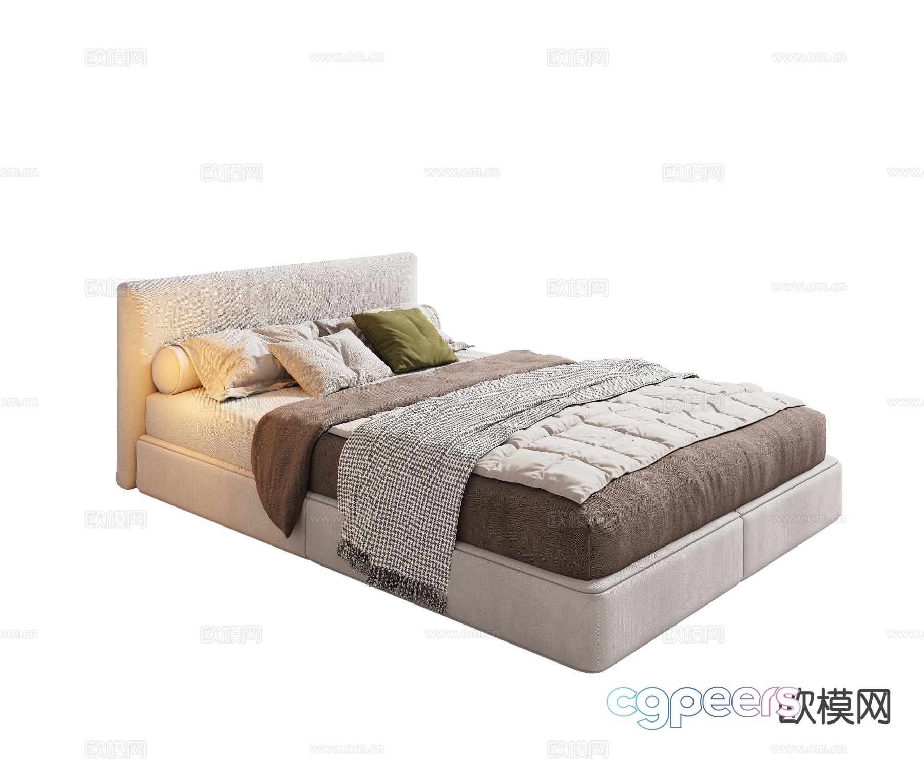 Modern single bed 3d model Modern single bed 3d model