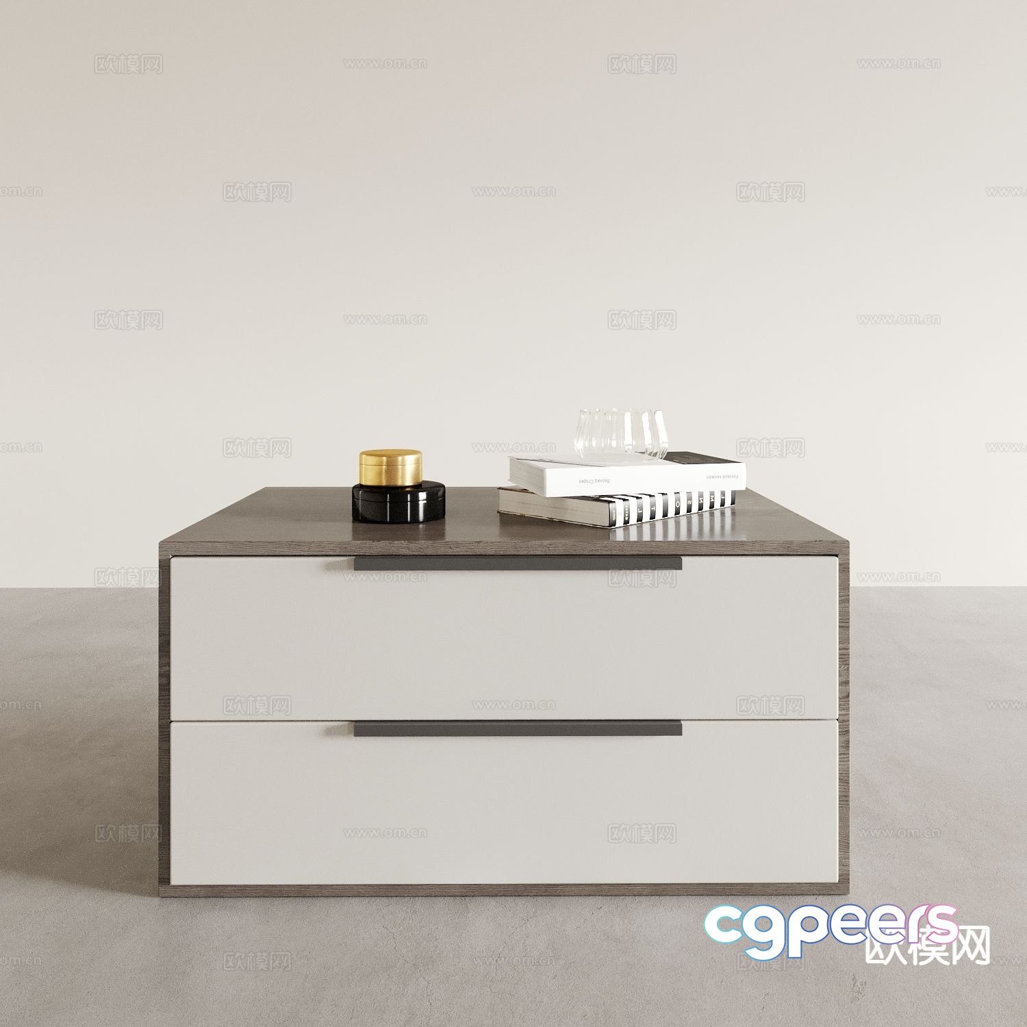 Modern bedside table 3d model Modern bedside table 3d model