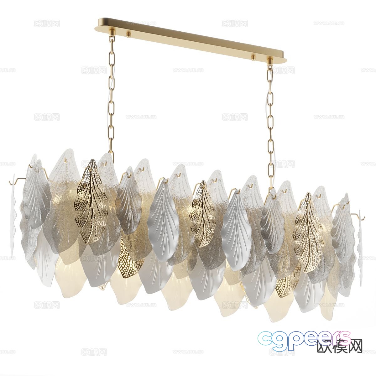 Modern crystal chandelier 3d model Modern crystal chandelier 3d model