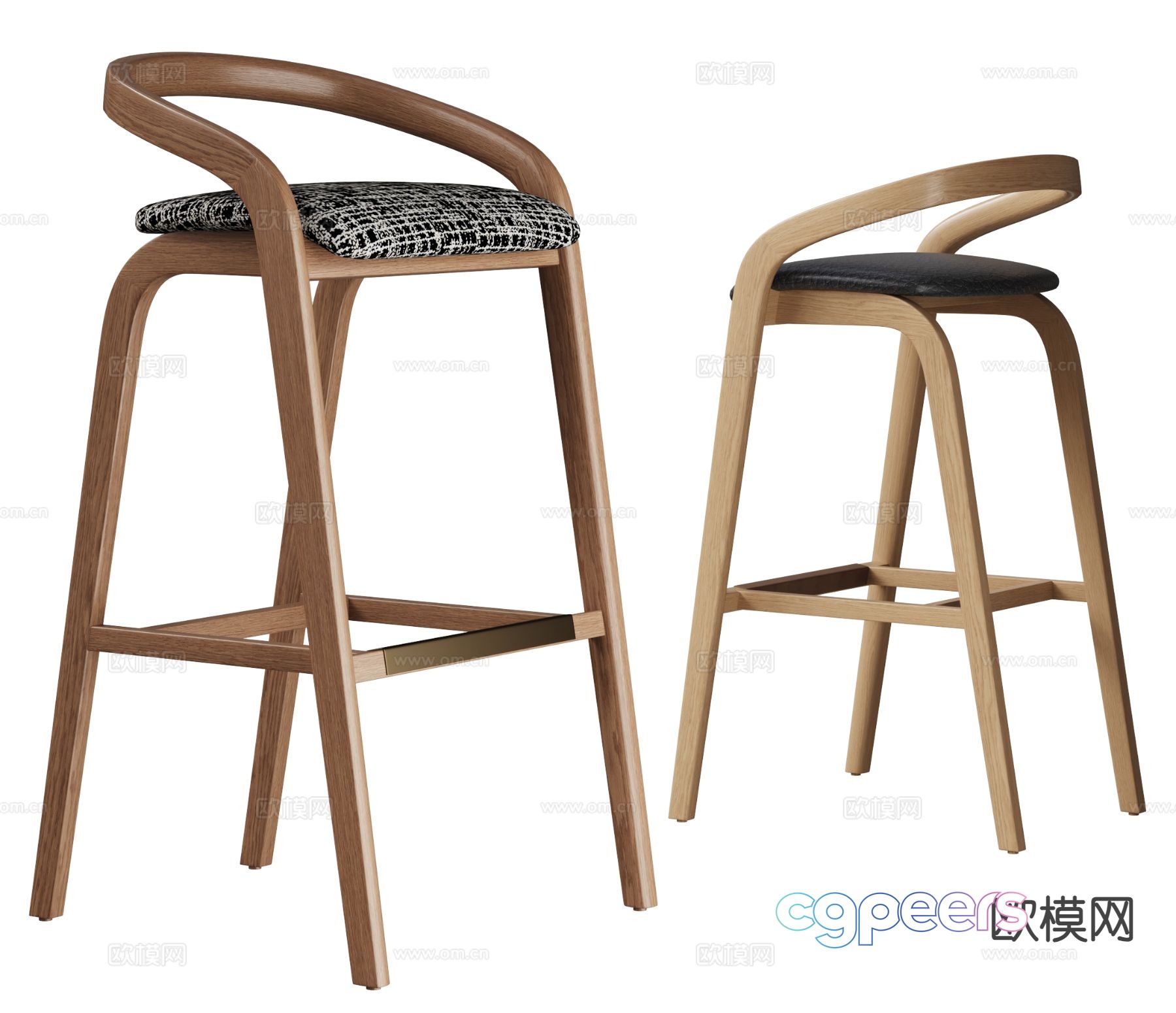 Modern bar stool high stool bar stool 3d model Modern bar stool high stool bar stool 3d model