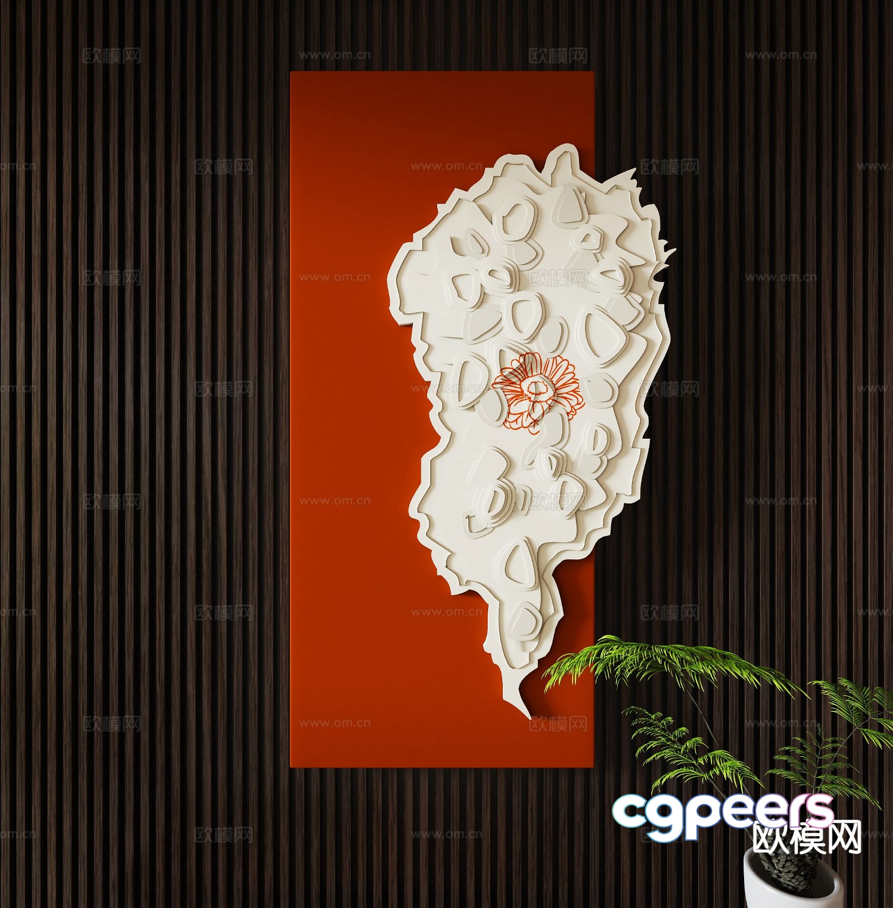New Chinese style wall decoration pendant 3D model New Chinese style wall decoration pendant 3D model