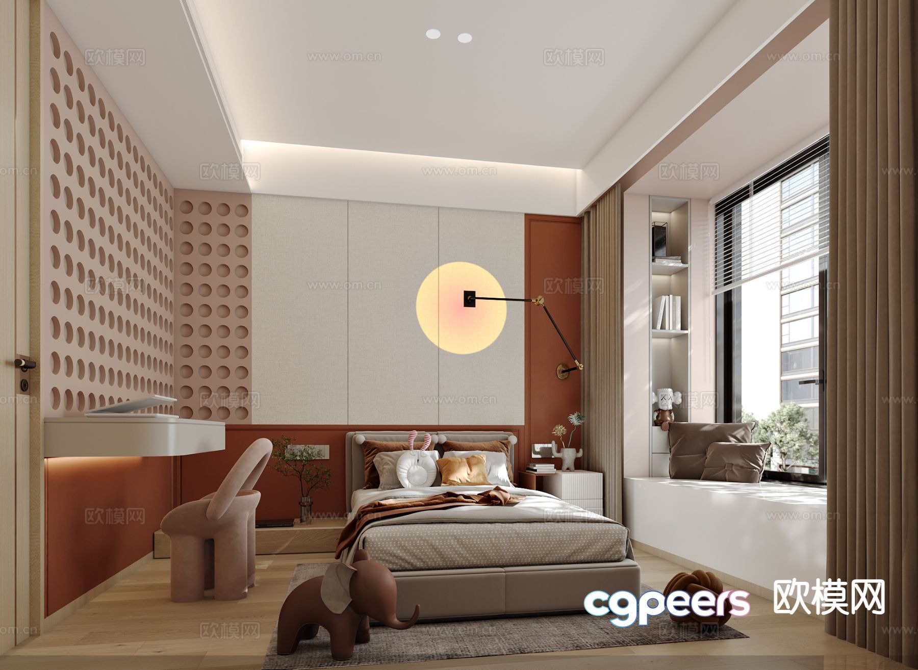 Modern bedroom second bedroom child’s room 3d model Modern bedroom second bedroom child’s room 3d model