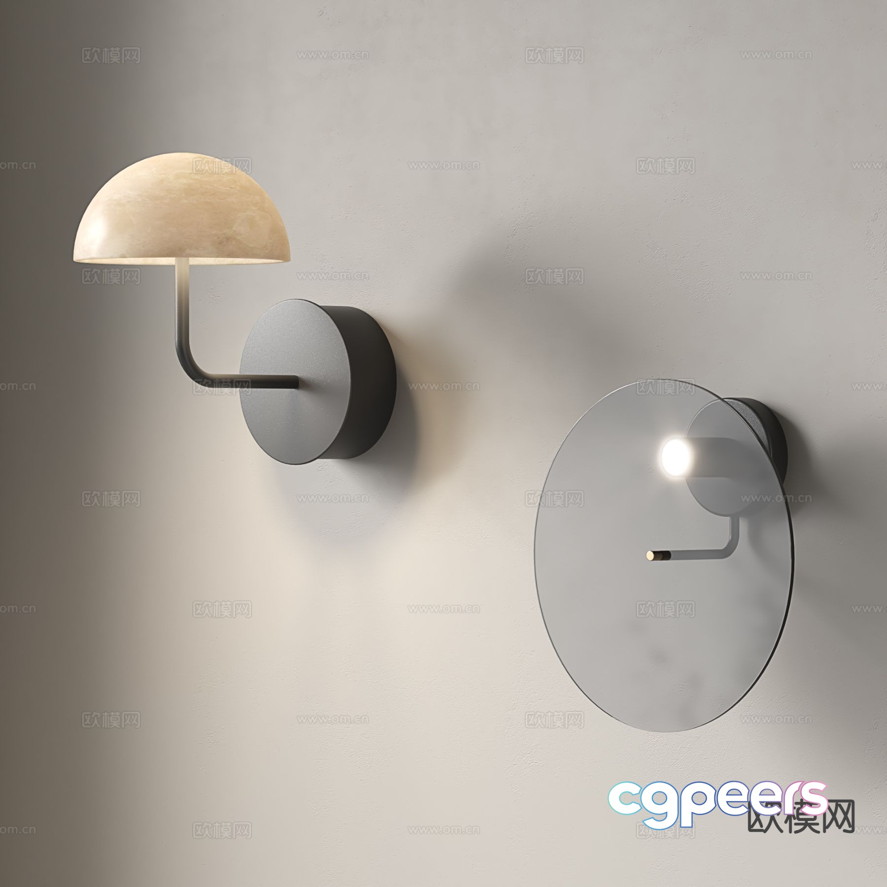 Nordic wall lamp acrylic wall lamp 3d model Nordic wall lamp acrylic wall lamp 3d model