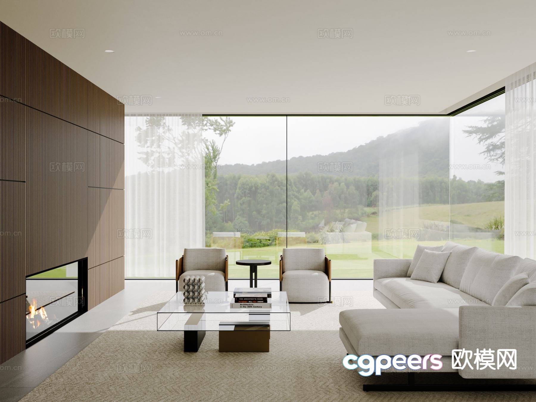 Modern living room 3d model Modern living room 3d model