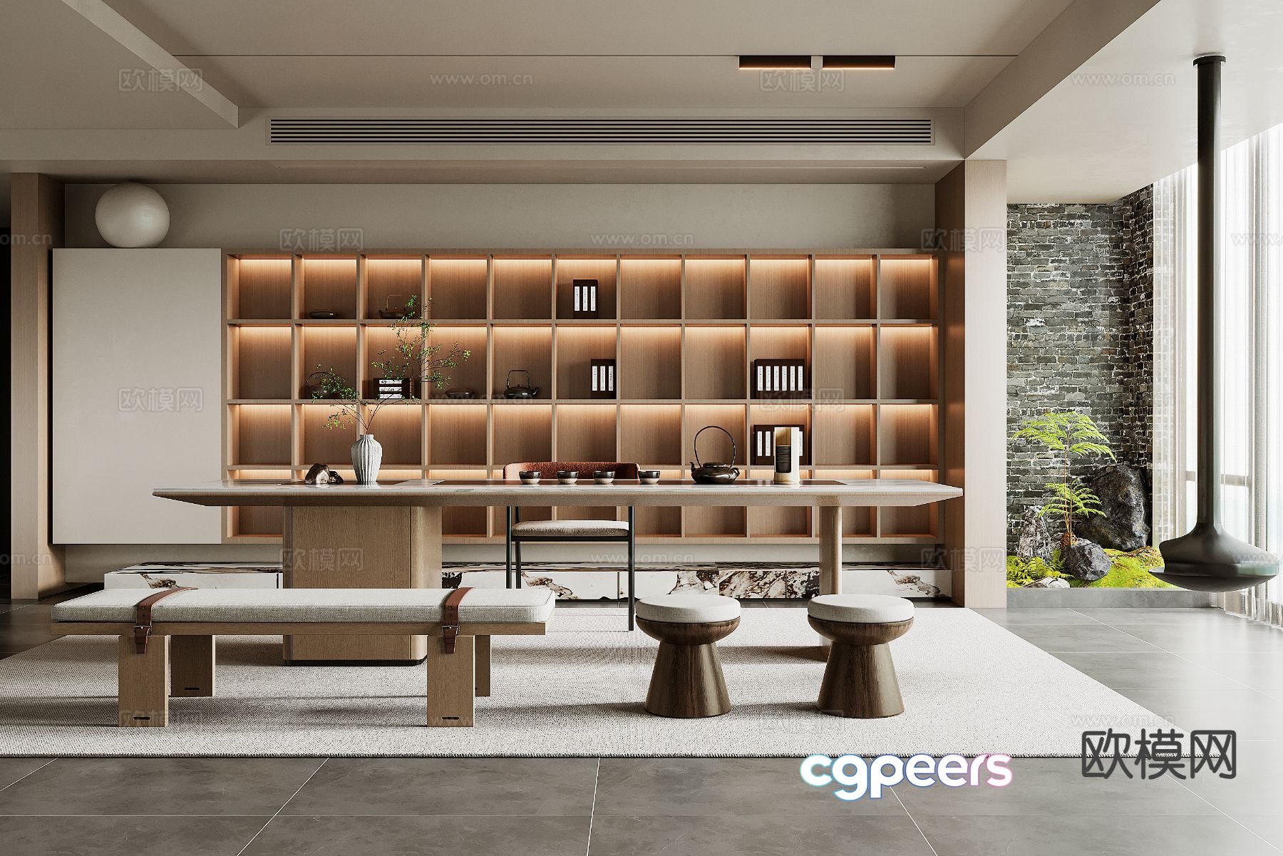 New Chinese tea room 3d model New Chinese tea room 3d model