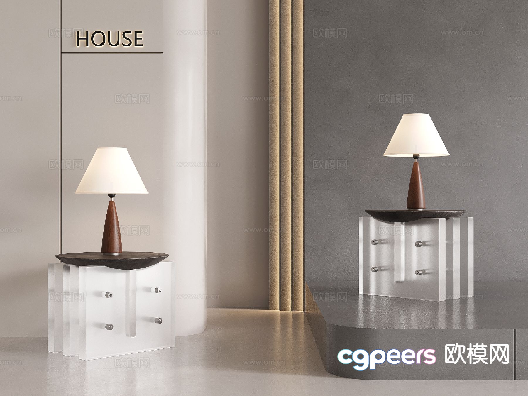 Medieval corner table acrylic side table table table 3D model Medieval corner table acrylic side table table table 3D model