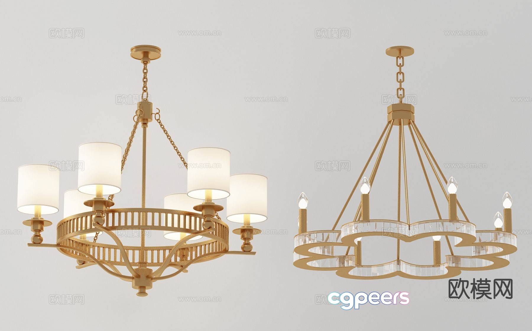 Simple European multi-head chandelier candlestick chandelier 3D model Simple European multi-head chandelier candlestick chandelier 3D model