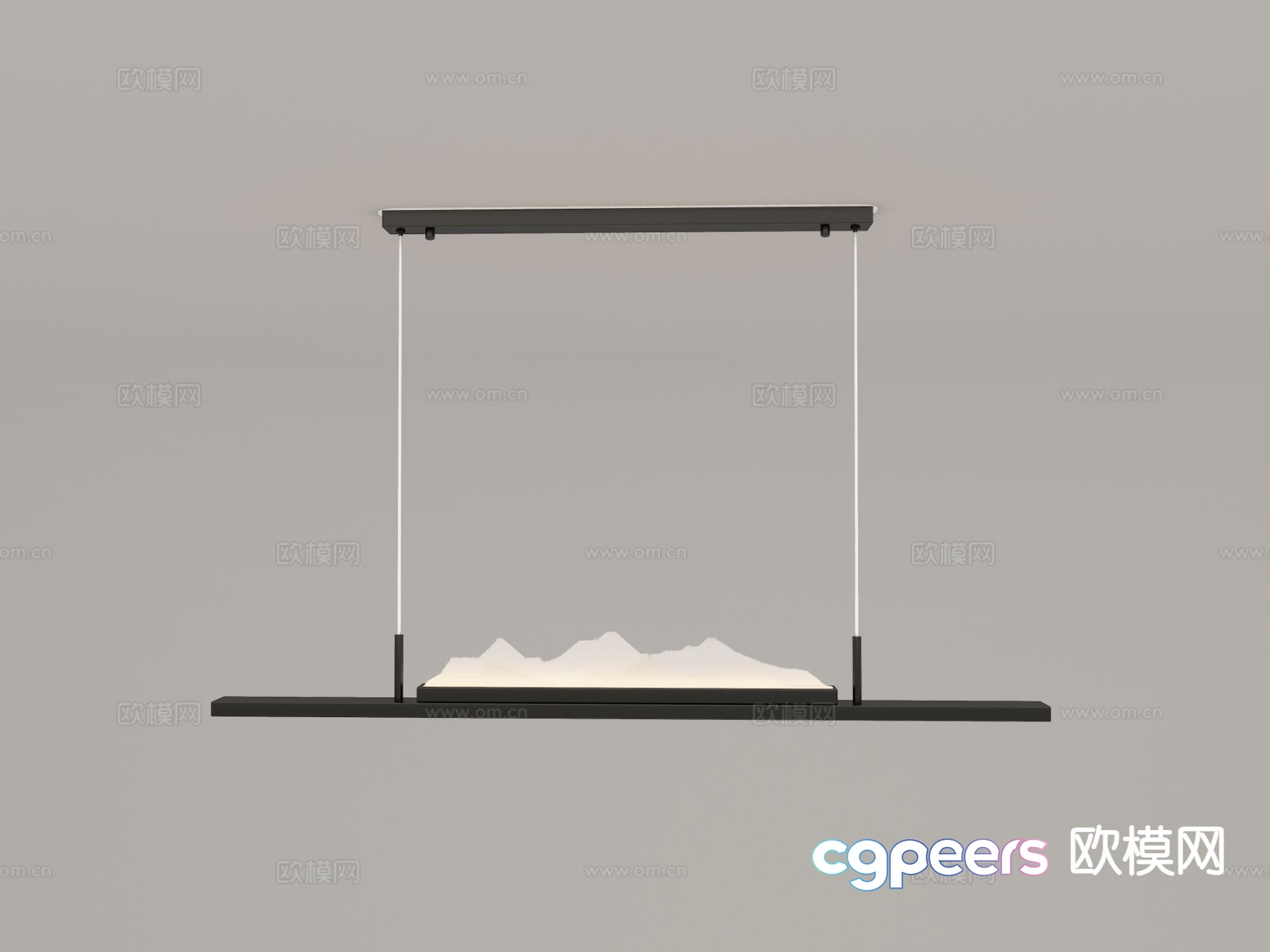 New Chinese style chandelier 3d model New Chinese style chandelier 3d model