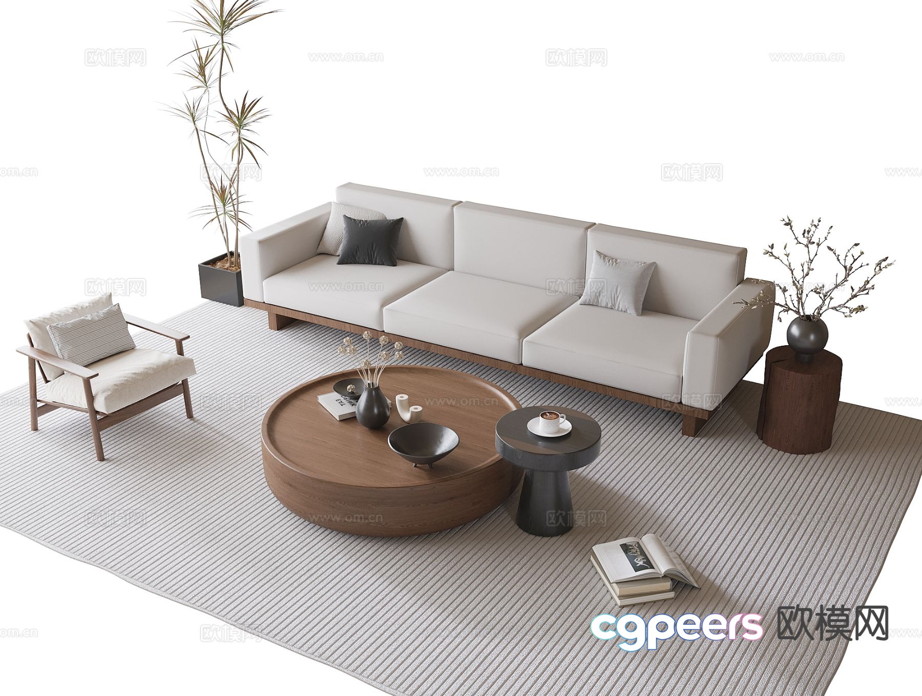Wabi Sabi modular sofa 3d model Wabi Sabi modular sofa 3d model