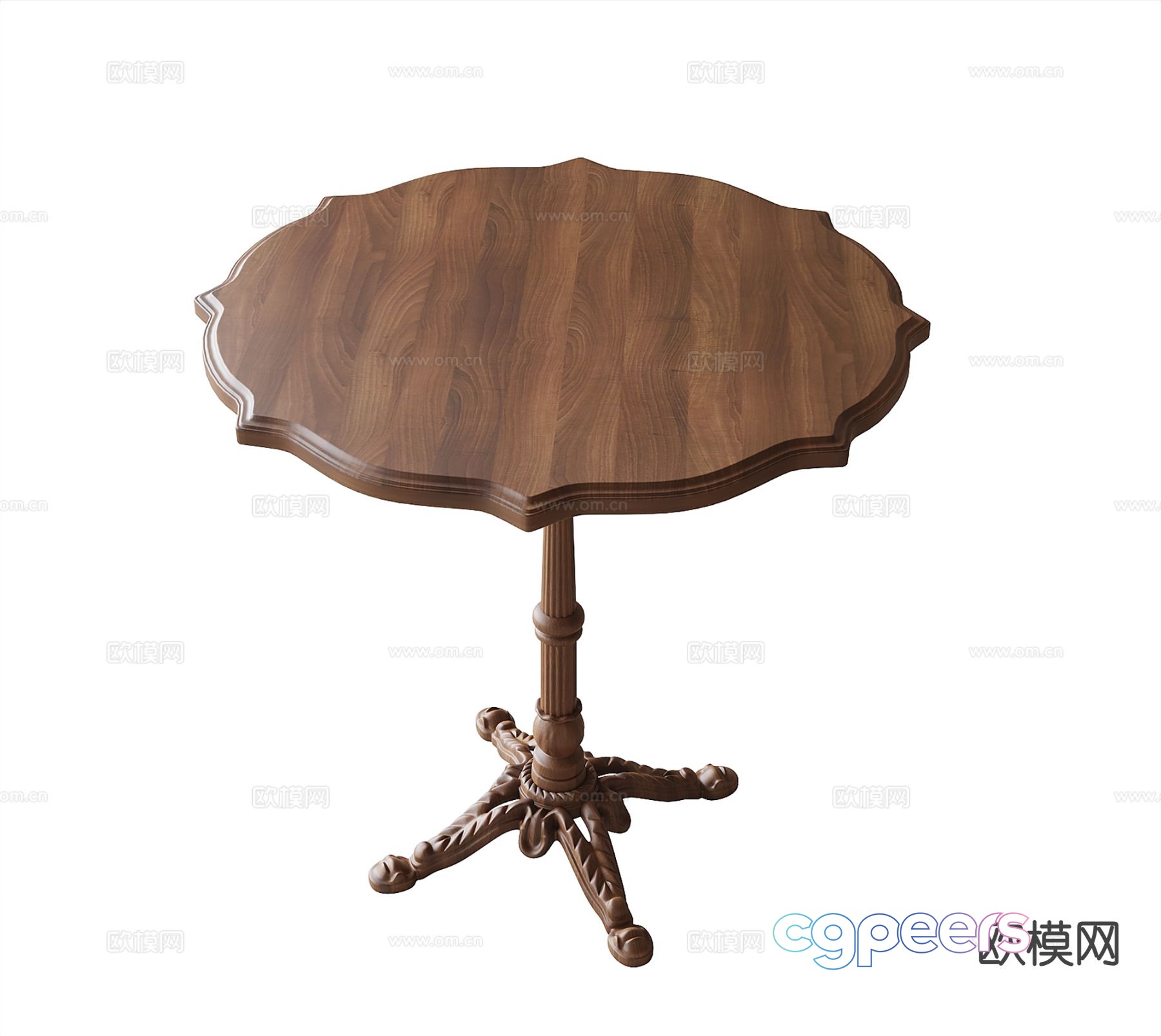 American corner table side table coffee table small round table 3D model American corner table side table coffee table small round table 3D model