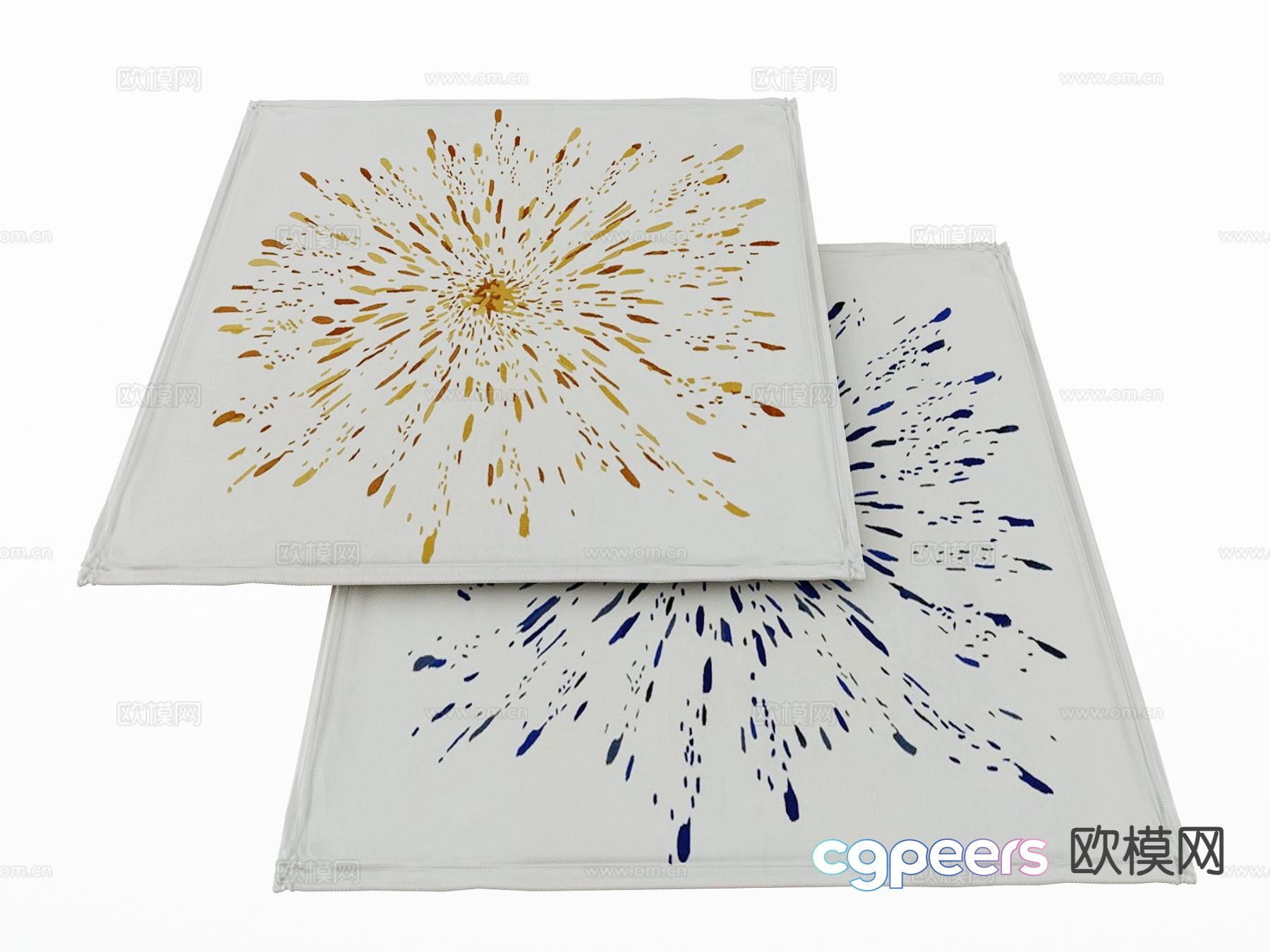 Modern carpet square rug 3d model Modern carpet square rug 3d model