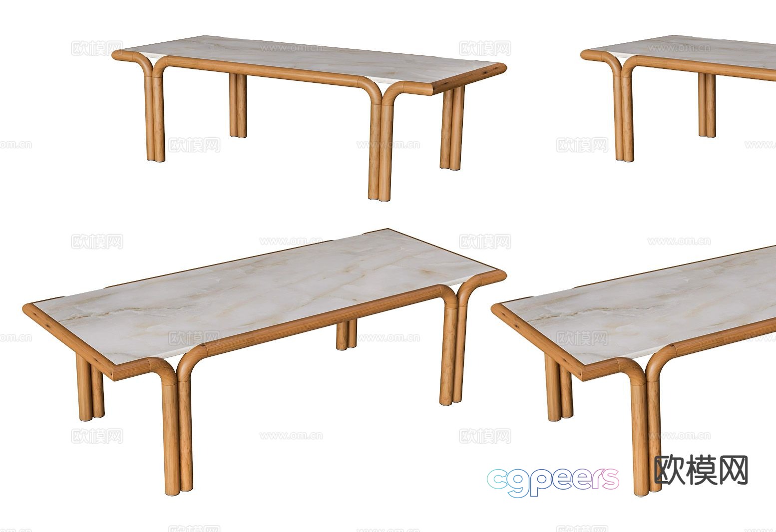 Marble dining table tea table large table 3d model Marble dining table tea table large table 3d model