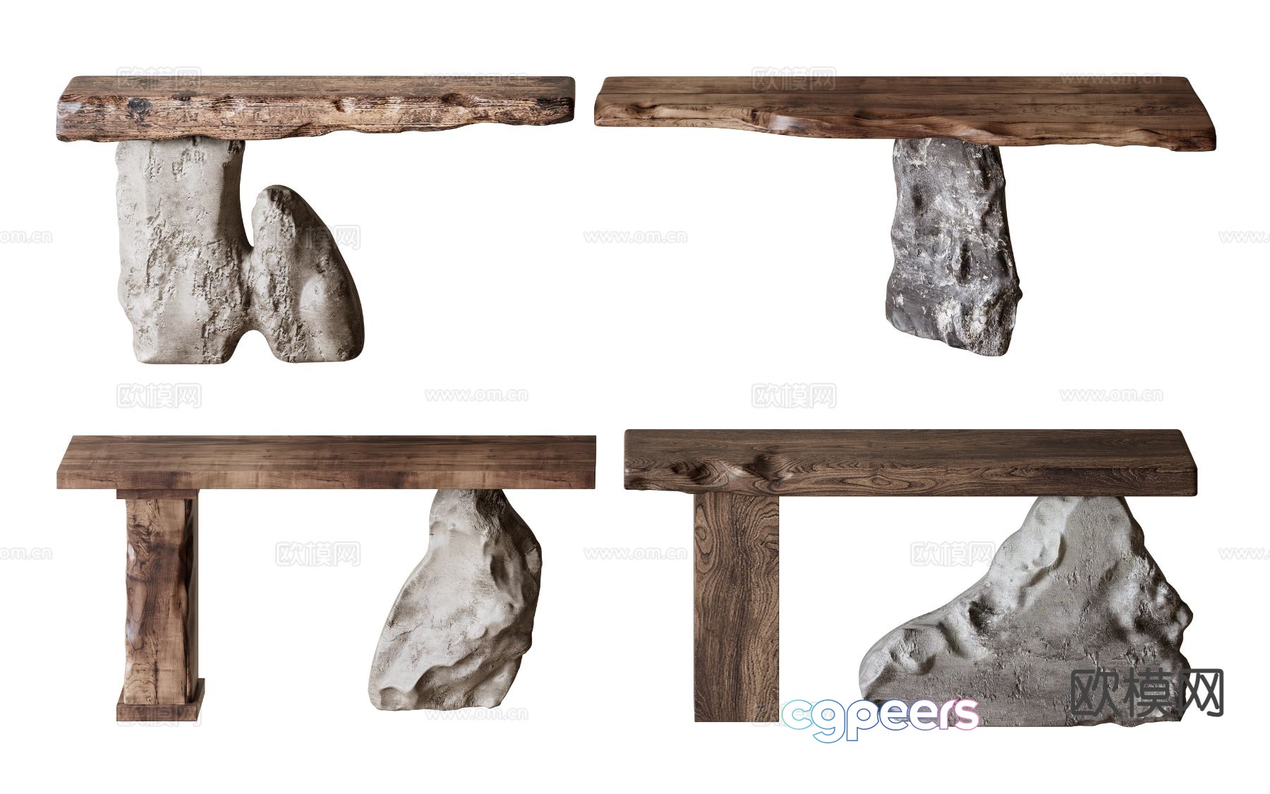 Wabi-sabi Dankei table 3D model Wabi-sabi Dankei table 3D model