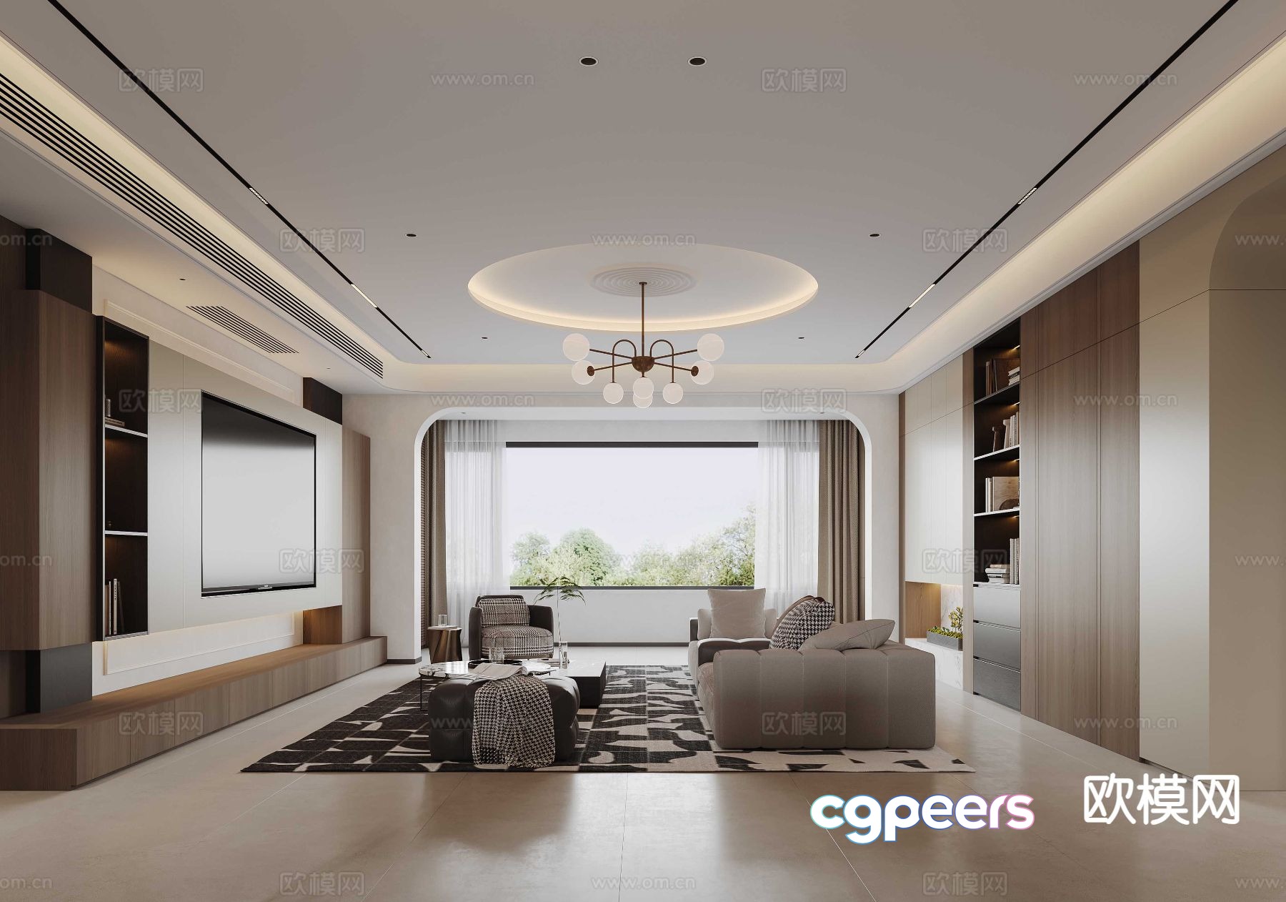 Modern living room 3d model Modern living room 3d model