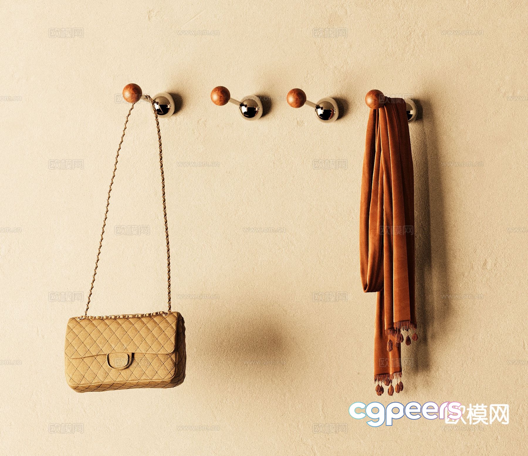 Wabi-sabi coat hook 3d model Wabi-sabi coat hook 3d model