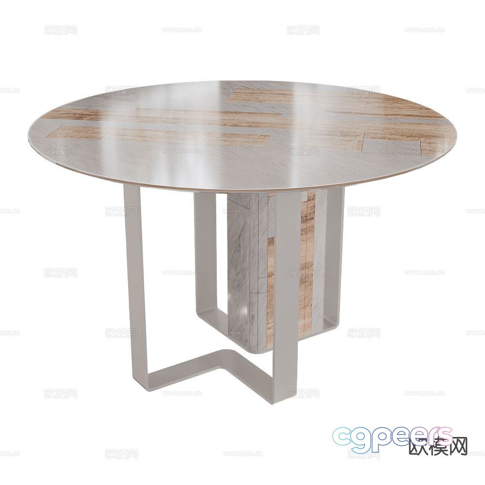 MAAMI round dining table 3d model MAAMI round dining table 3d model